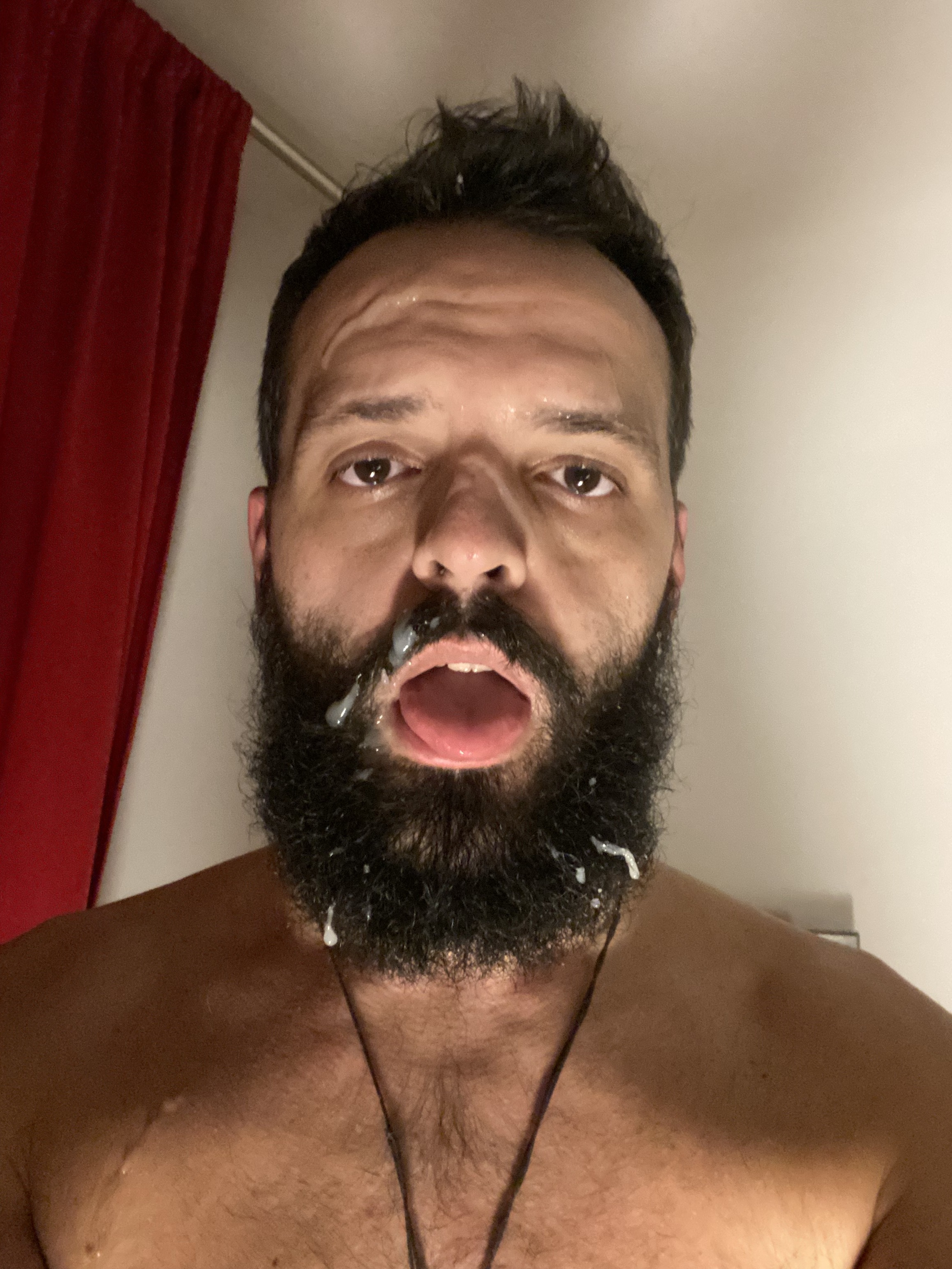 Bearded fag facial