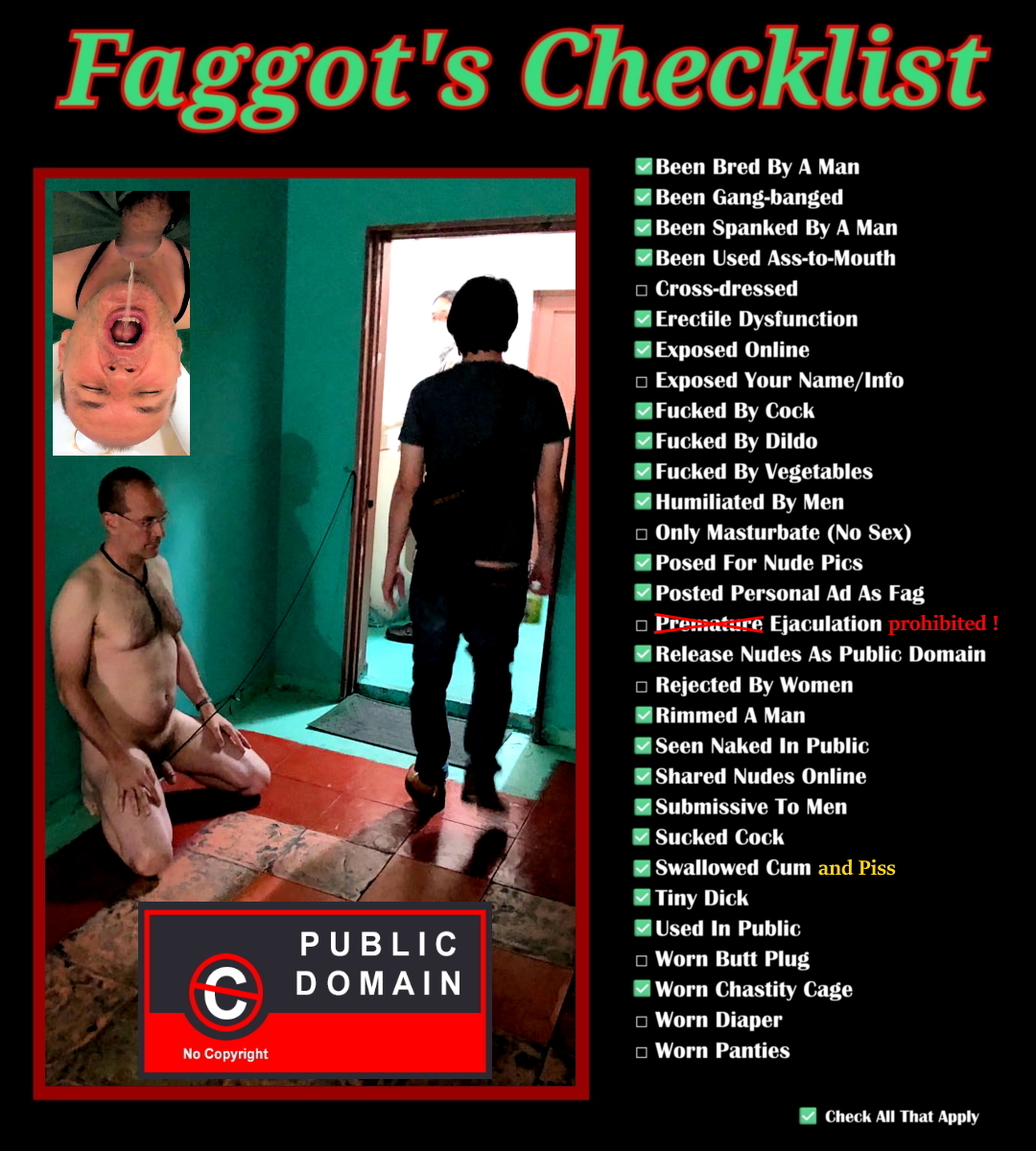 omega_faggot checklist