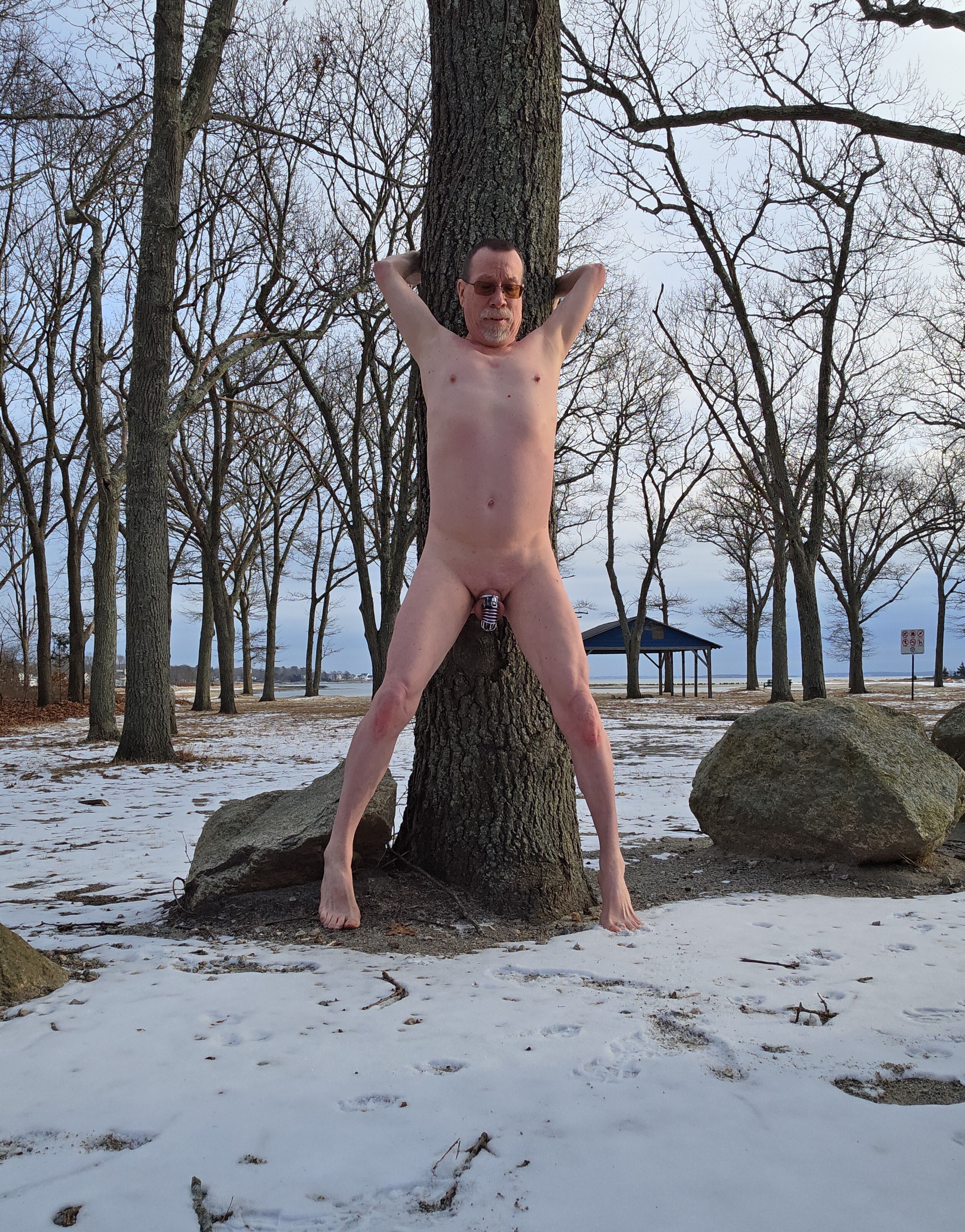 Freezing 18F January Day Public Nude