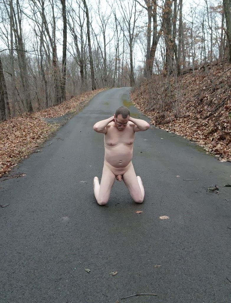 Nude Slave Cold Wet Road