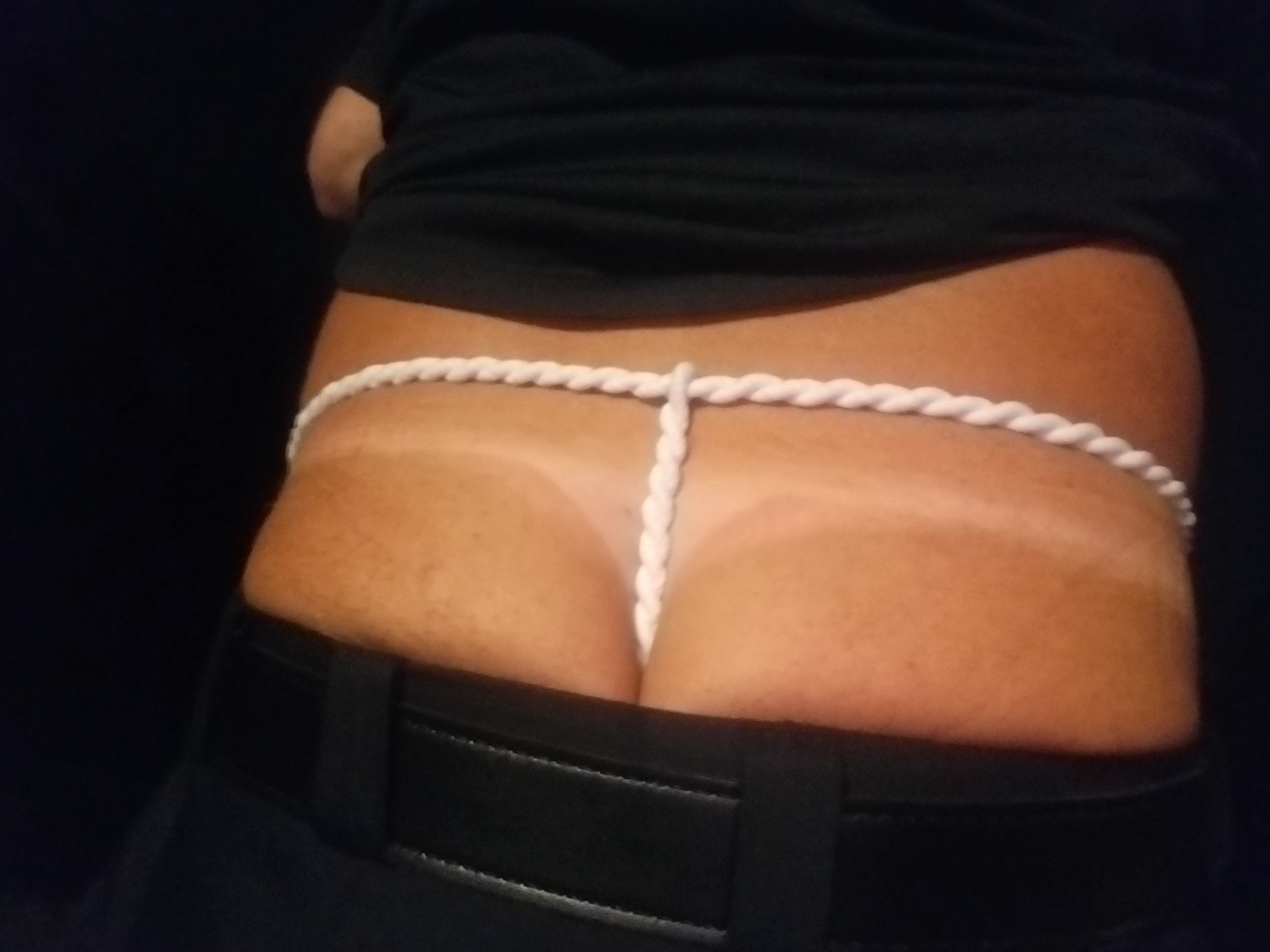 Cops white gstring