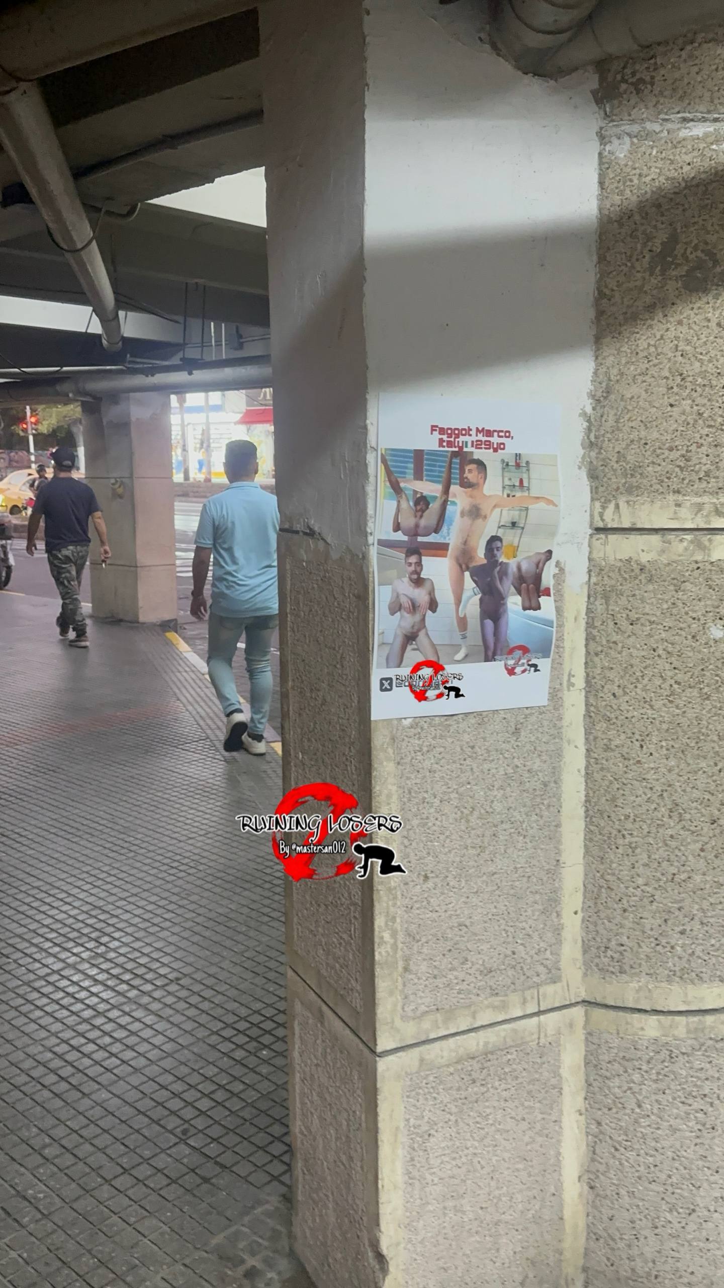 FaggotMarco in public
