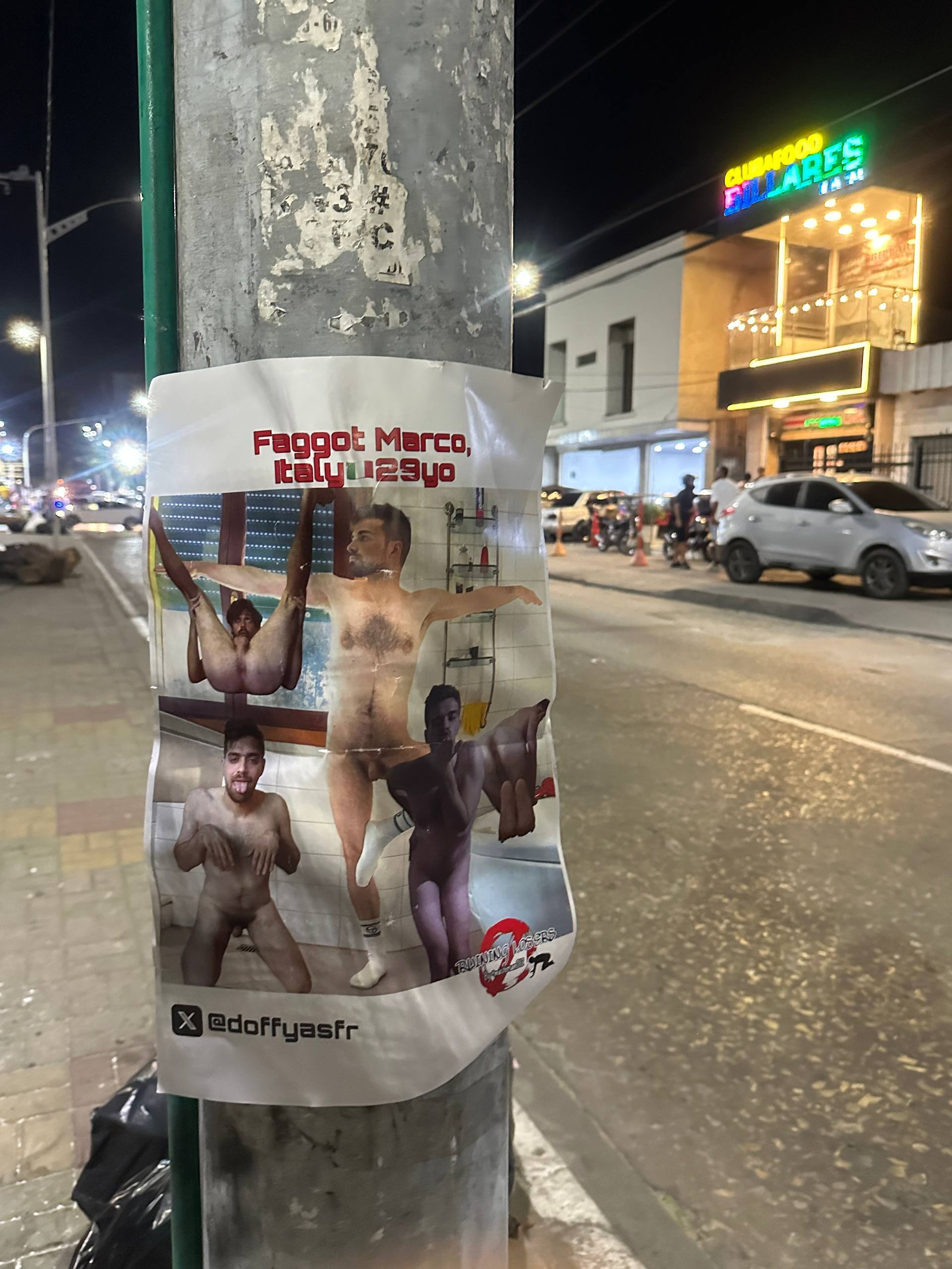Faggot Marco exposed in public