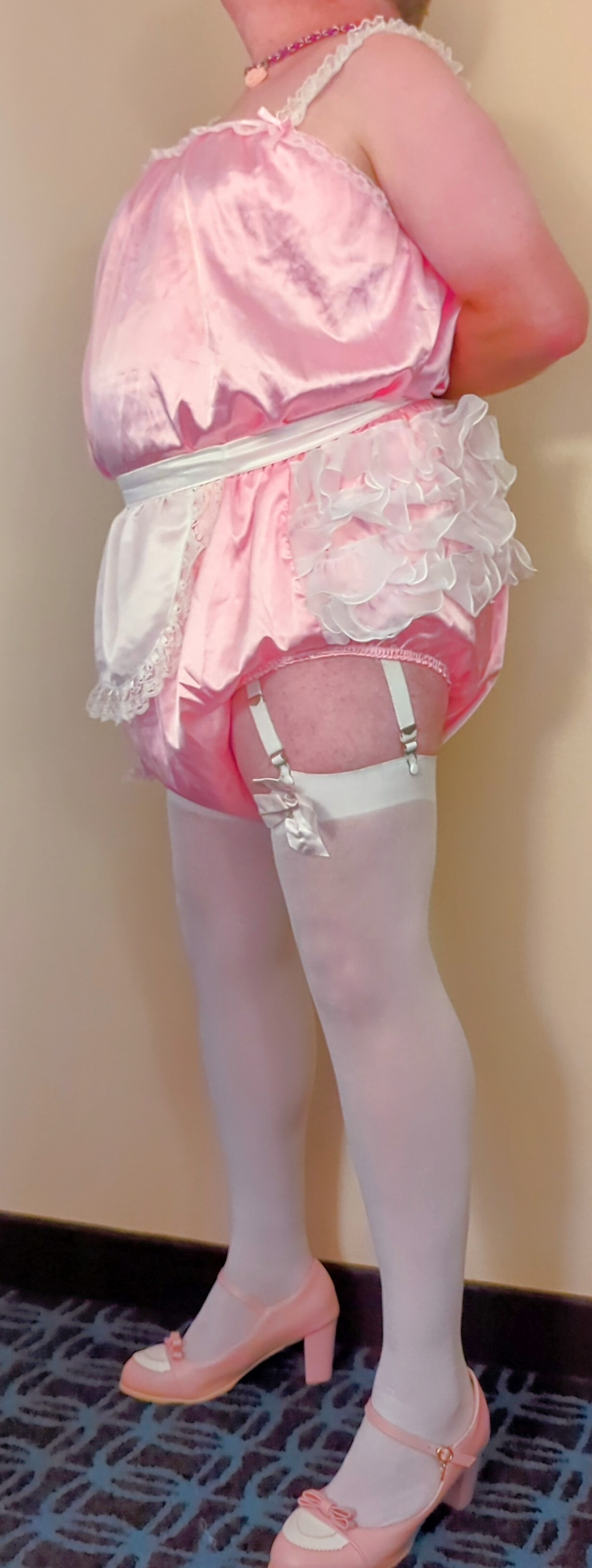Pathetic locked diaper sissy cuck