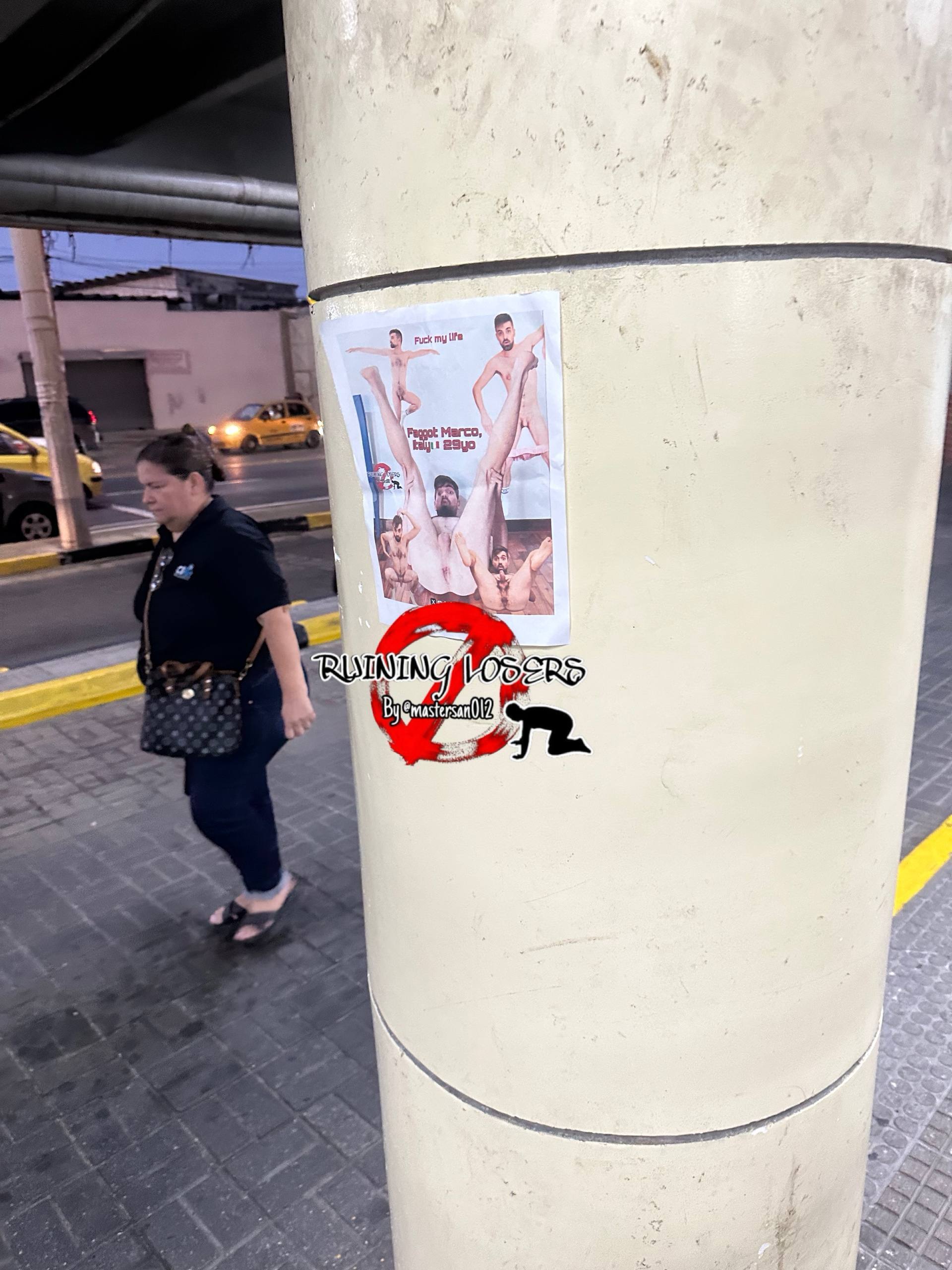 FaggotMarco exposed in public