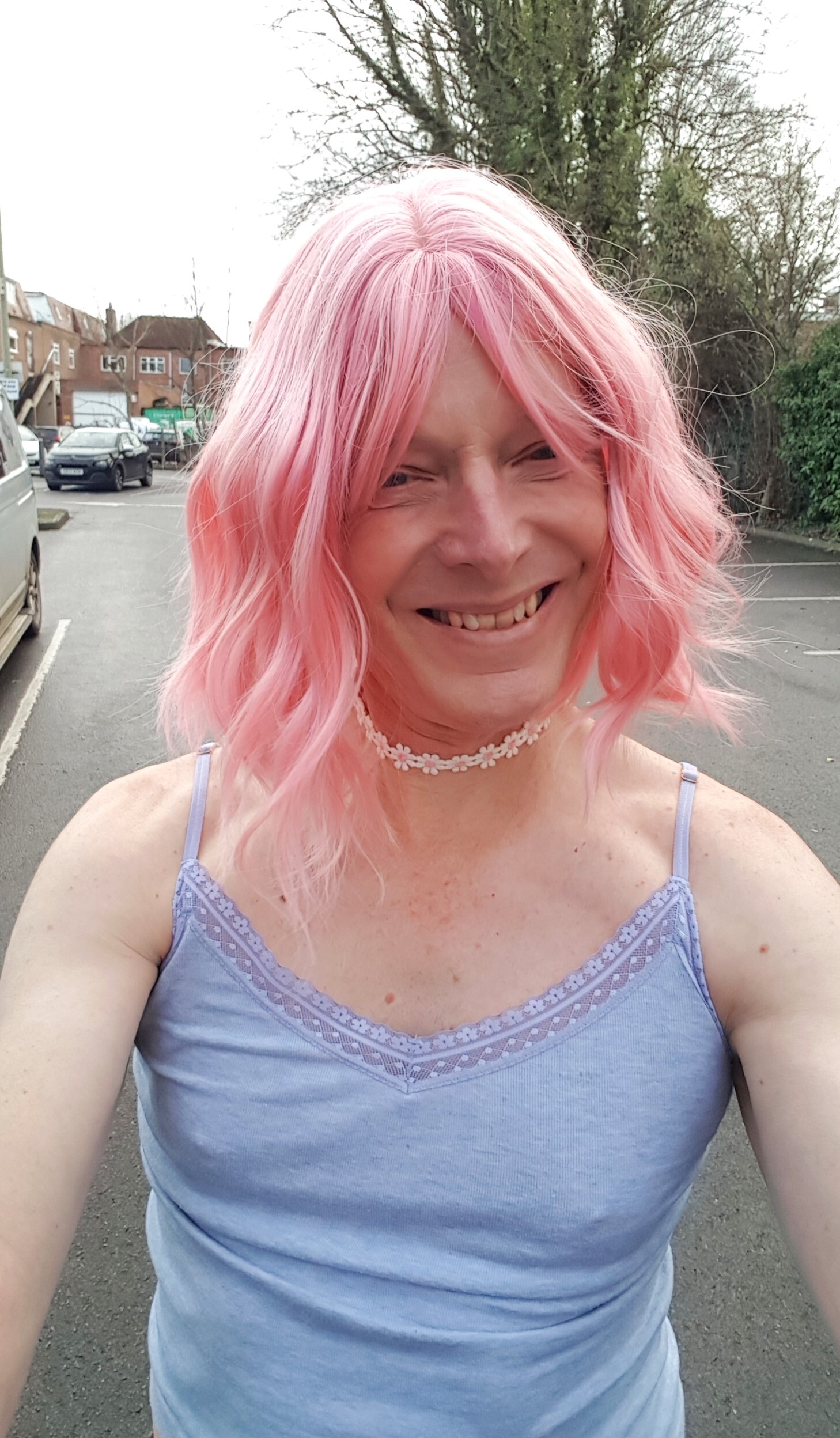 Public walk for sissy julieslegs3