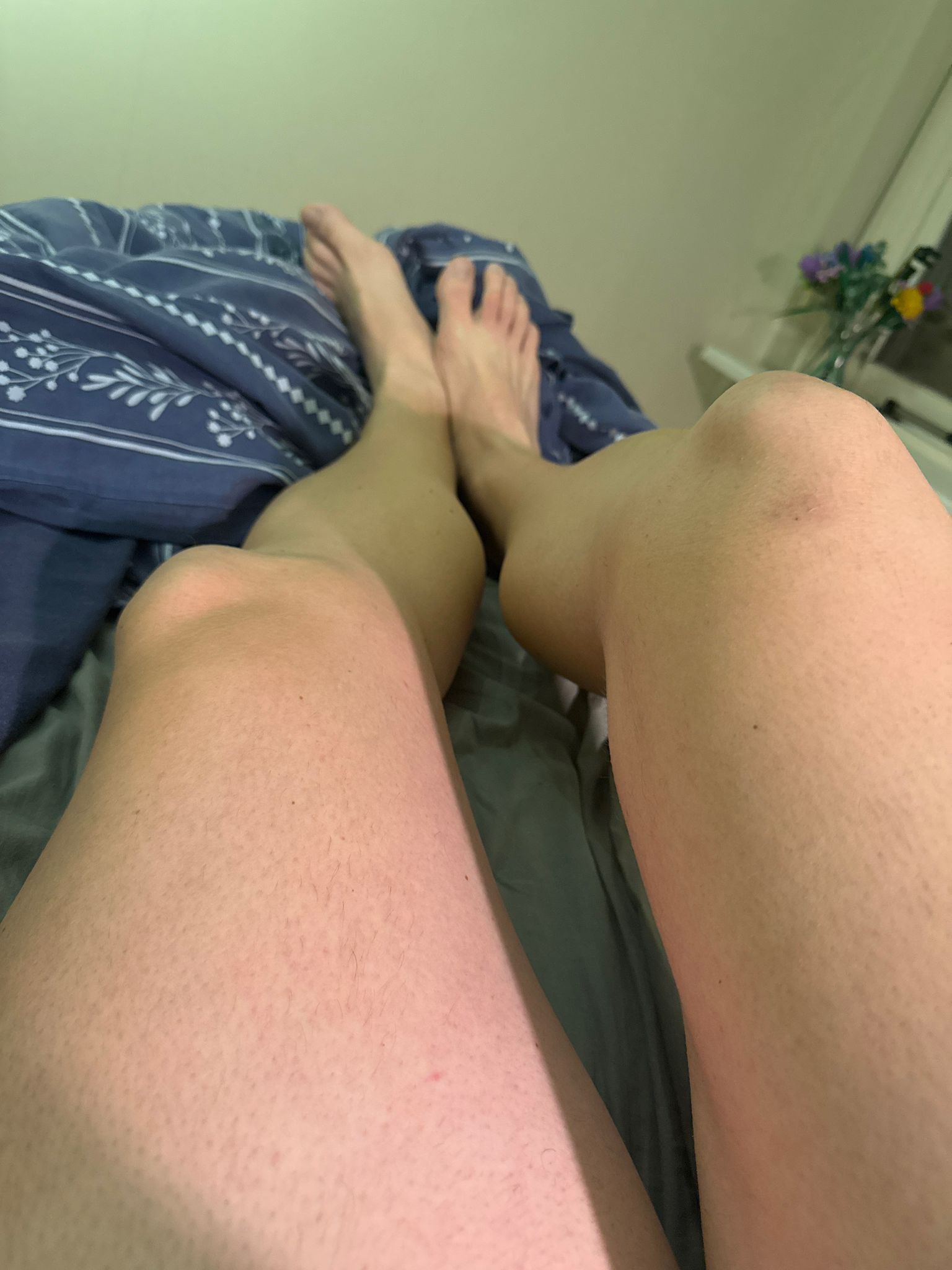 smoothly shaved legs