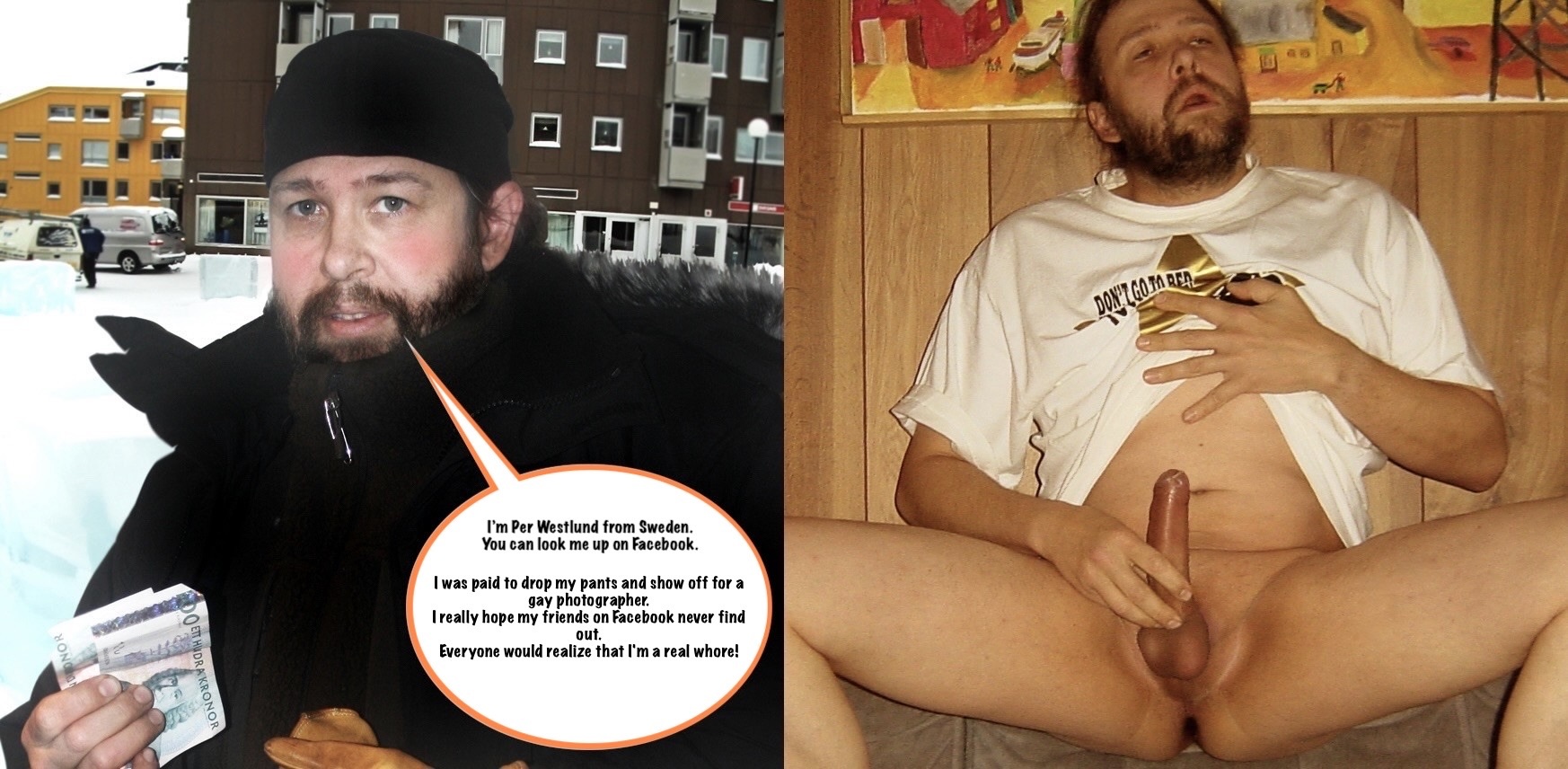 Exposed gay slut