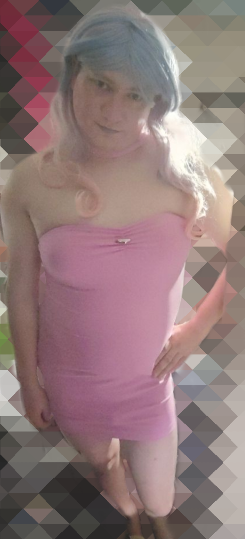 Exposed Sissy Fag in Mommy's Pink Dress