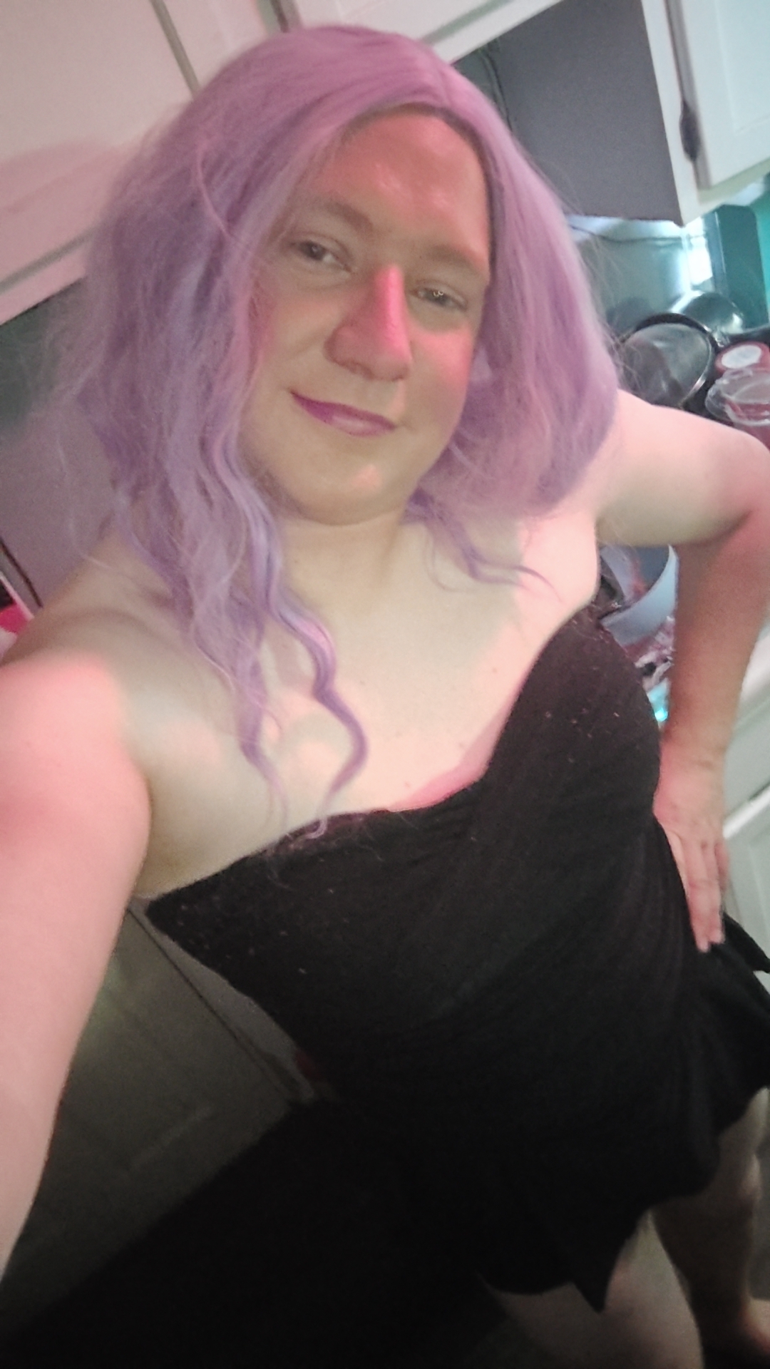 Kitchen Sissy Caught Pantyless