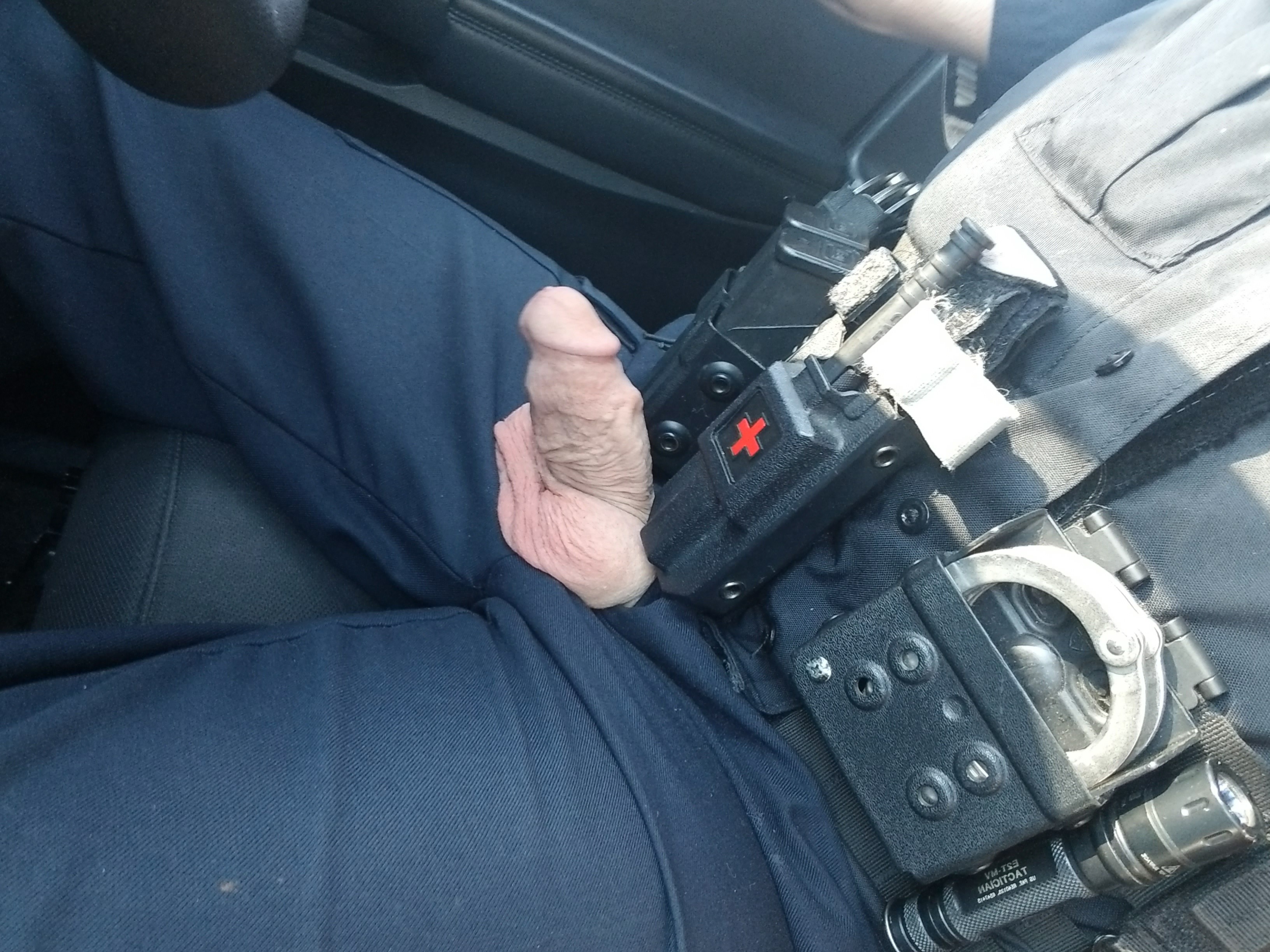 Cop hard at work