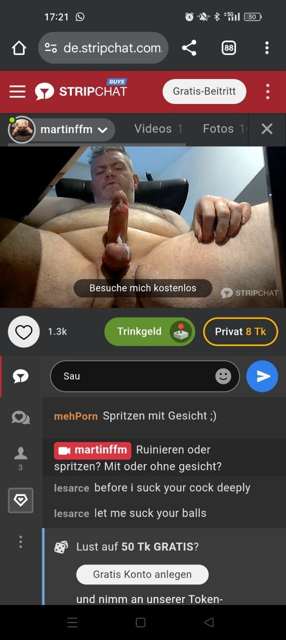 Dumb pig cums on public cam