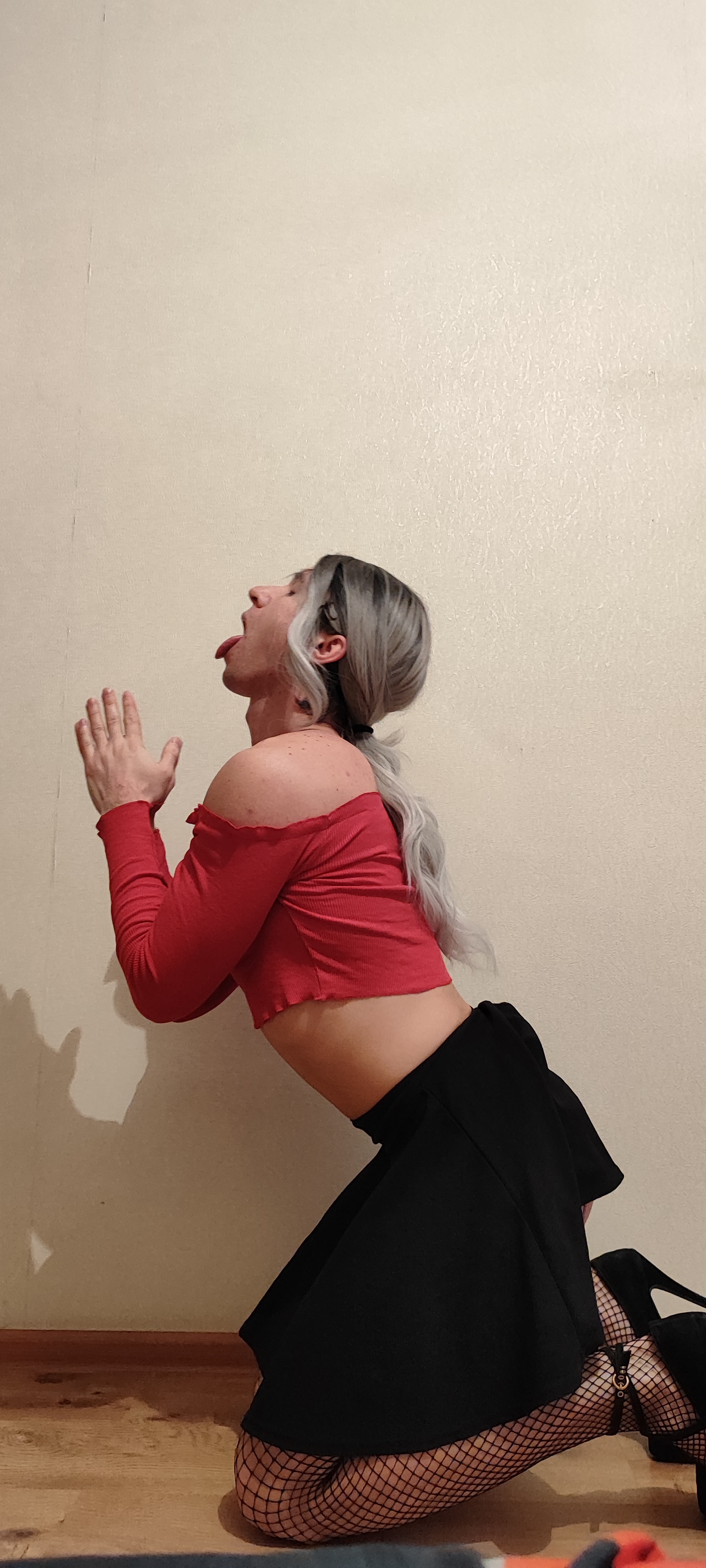I'm getting used to begging on my knees.