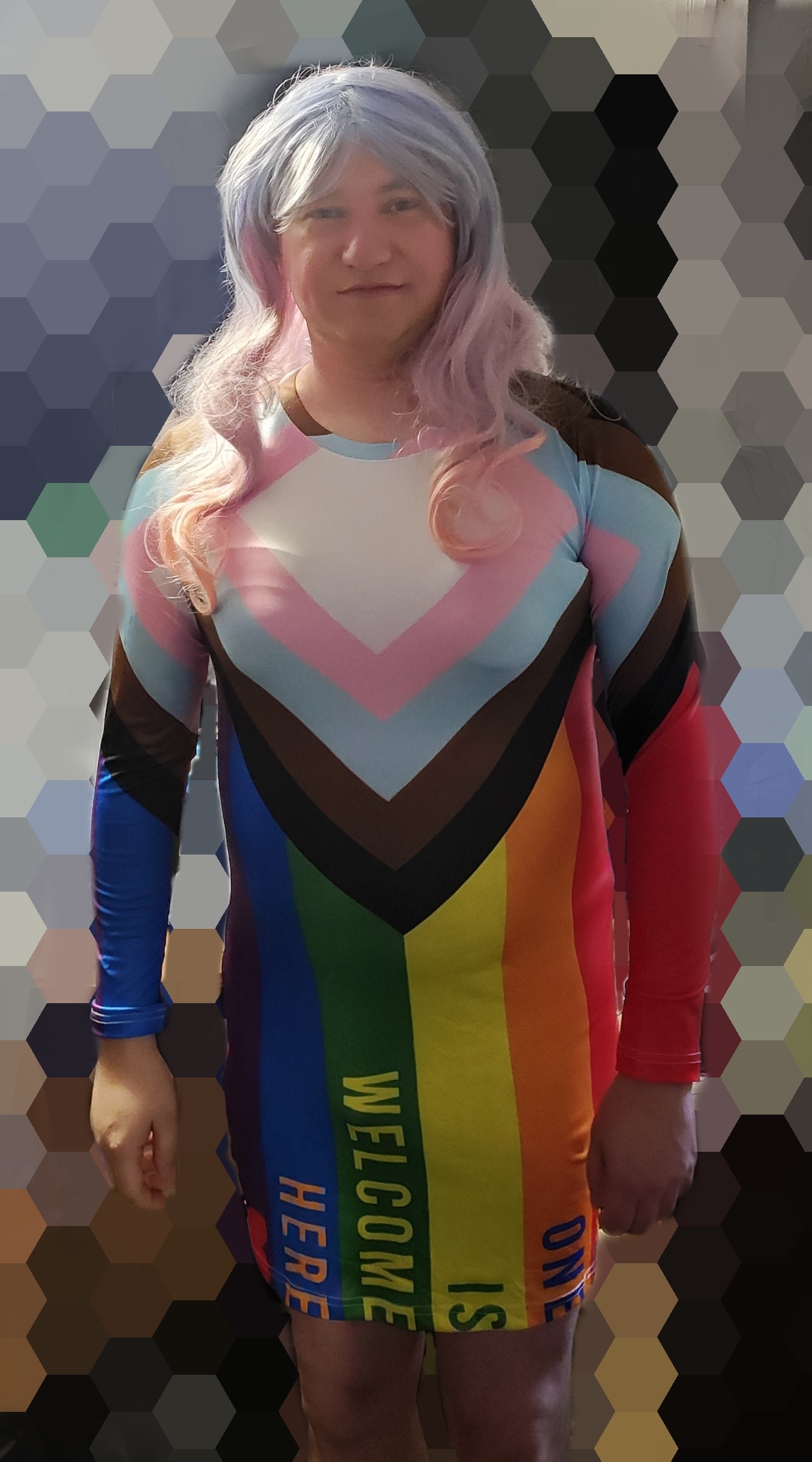 Worthless pride whore in slut dress