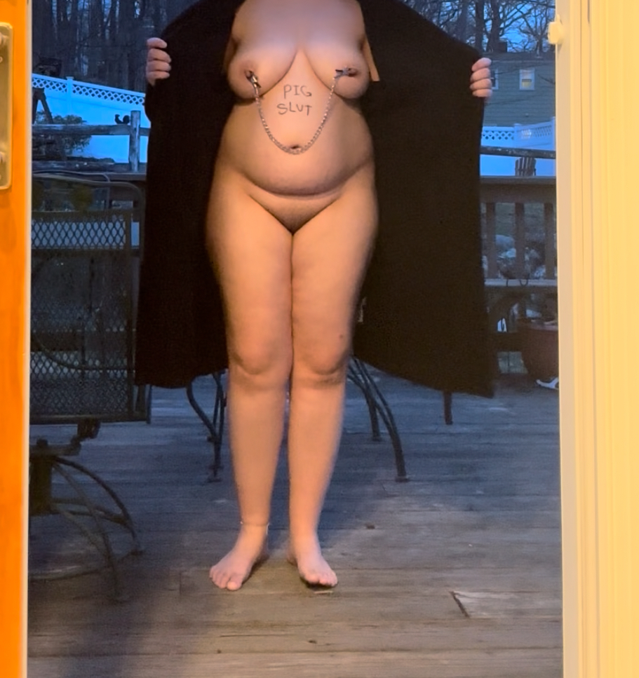 Naked outside