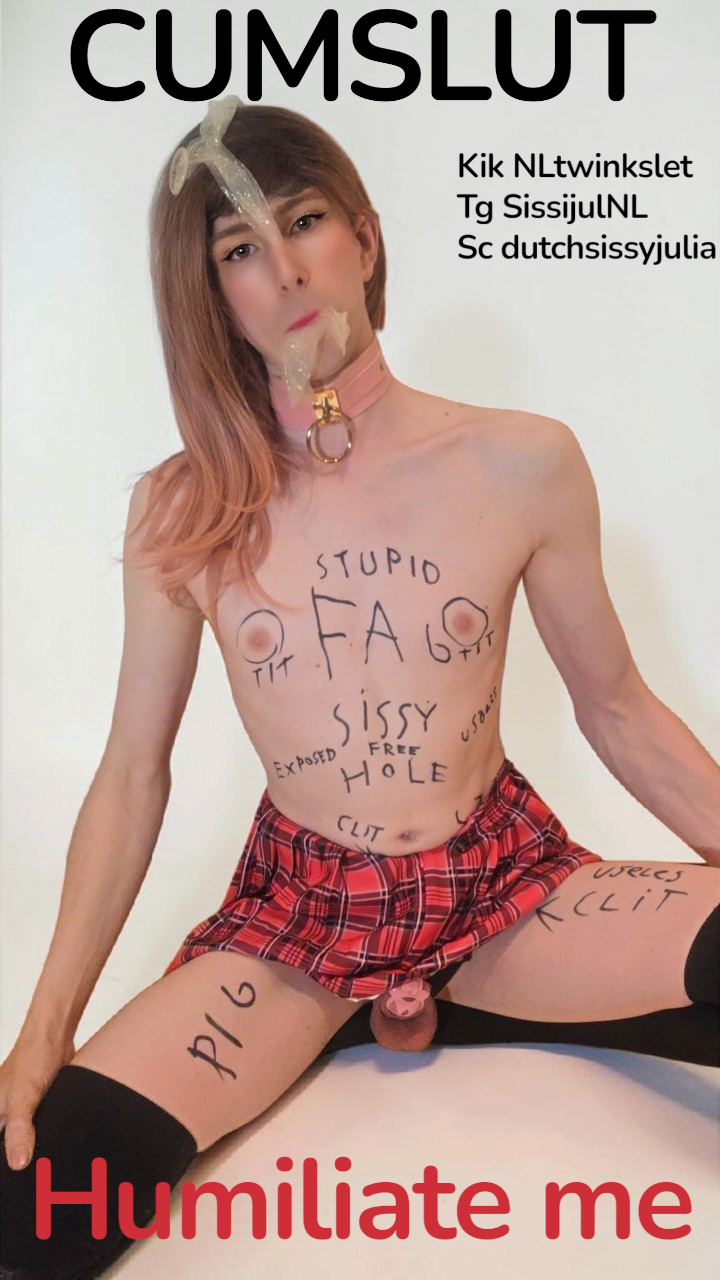 26yo Dutch sissy cum pig Julia, expose me, push me