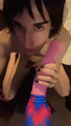 trans slut sucking horsedick