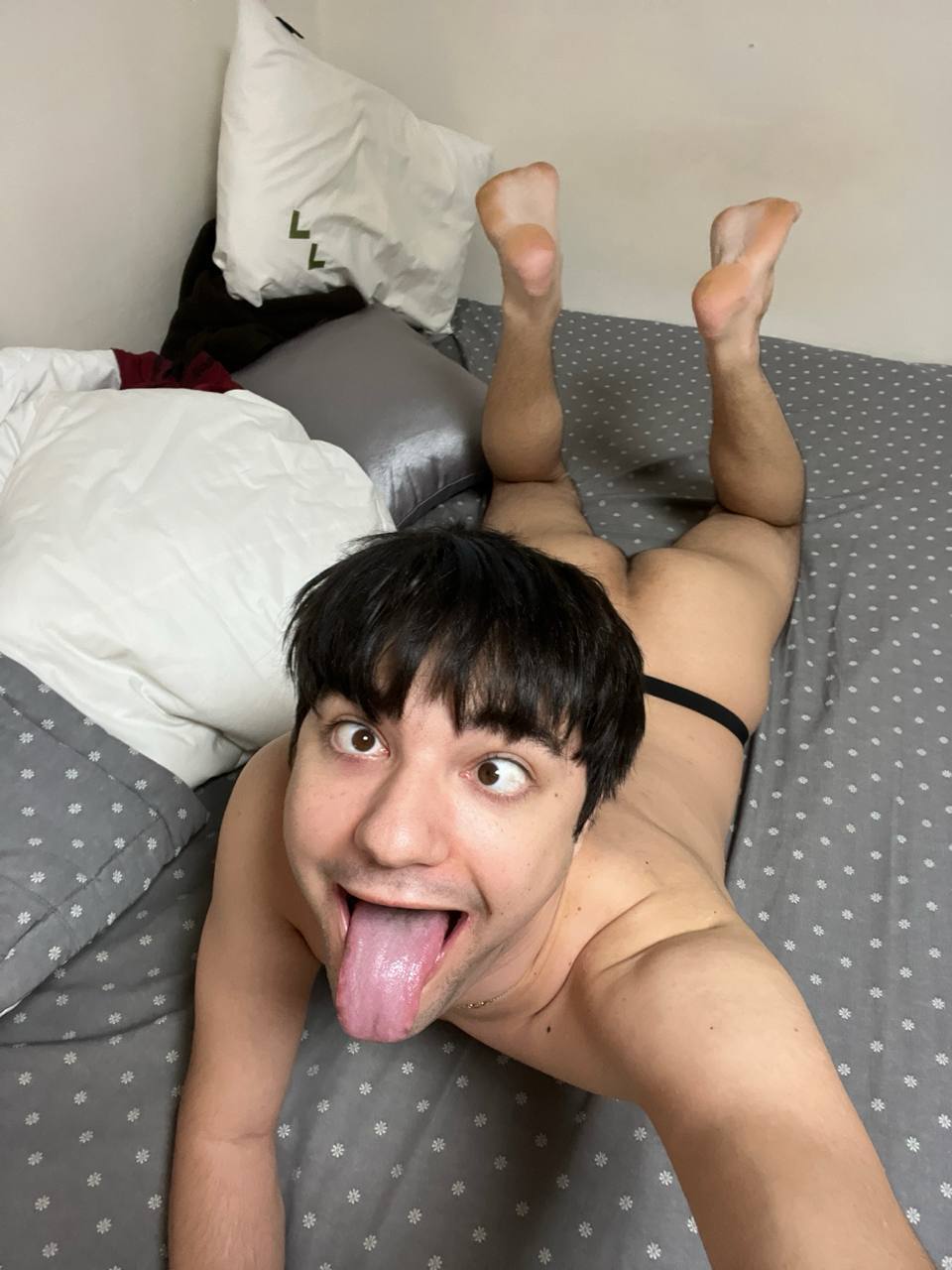 eyes crossed tongue out