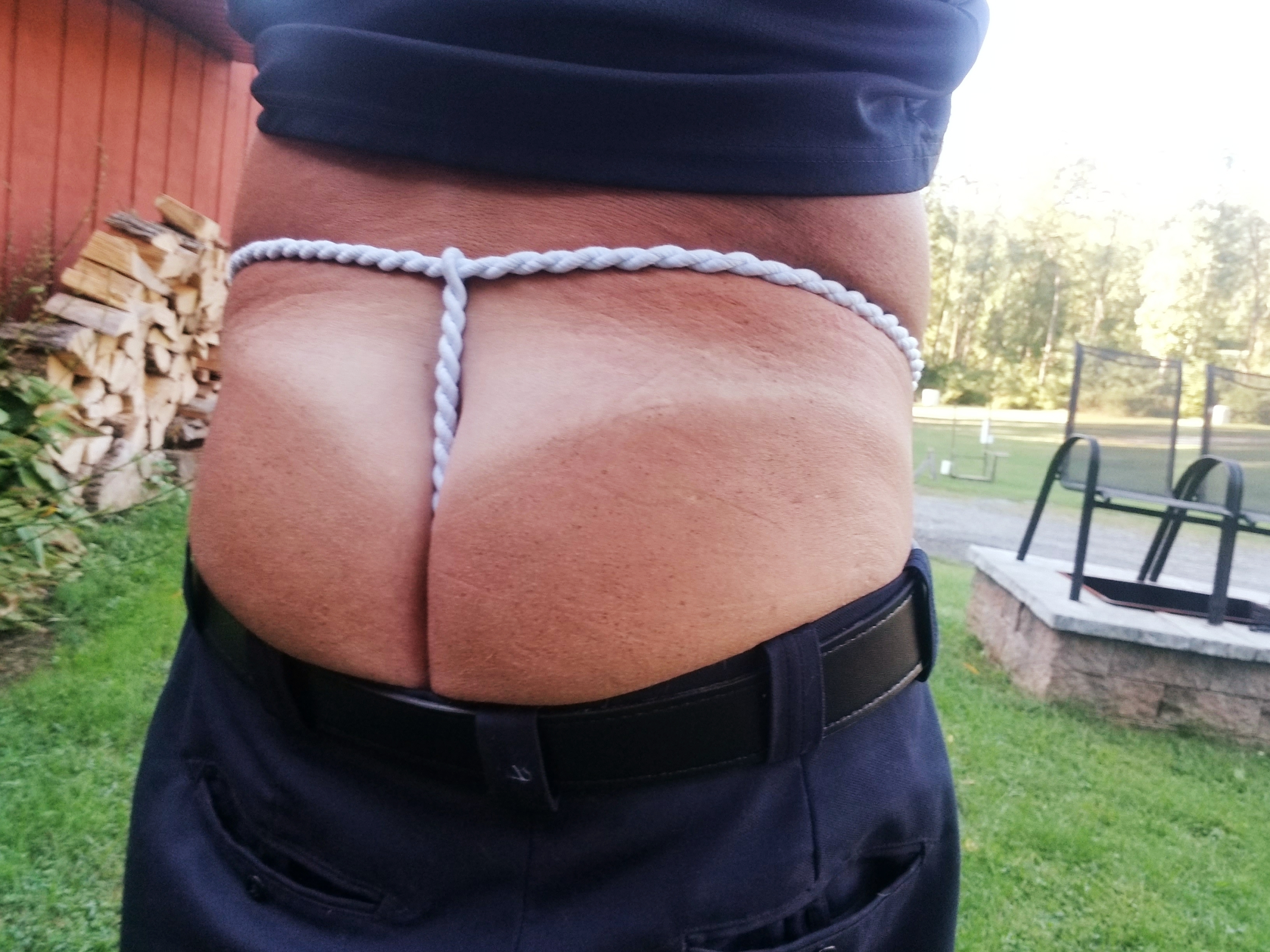 Cop in wife's g string