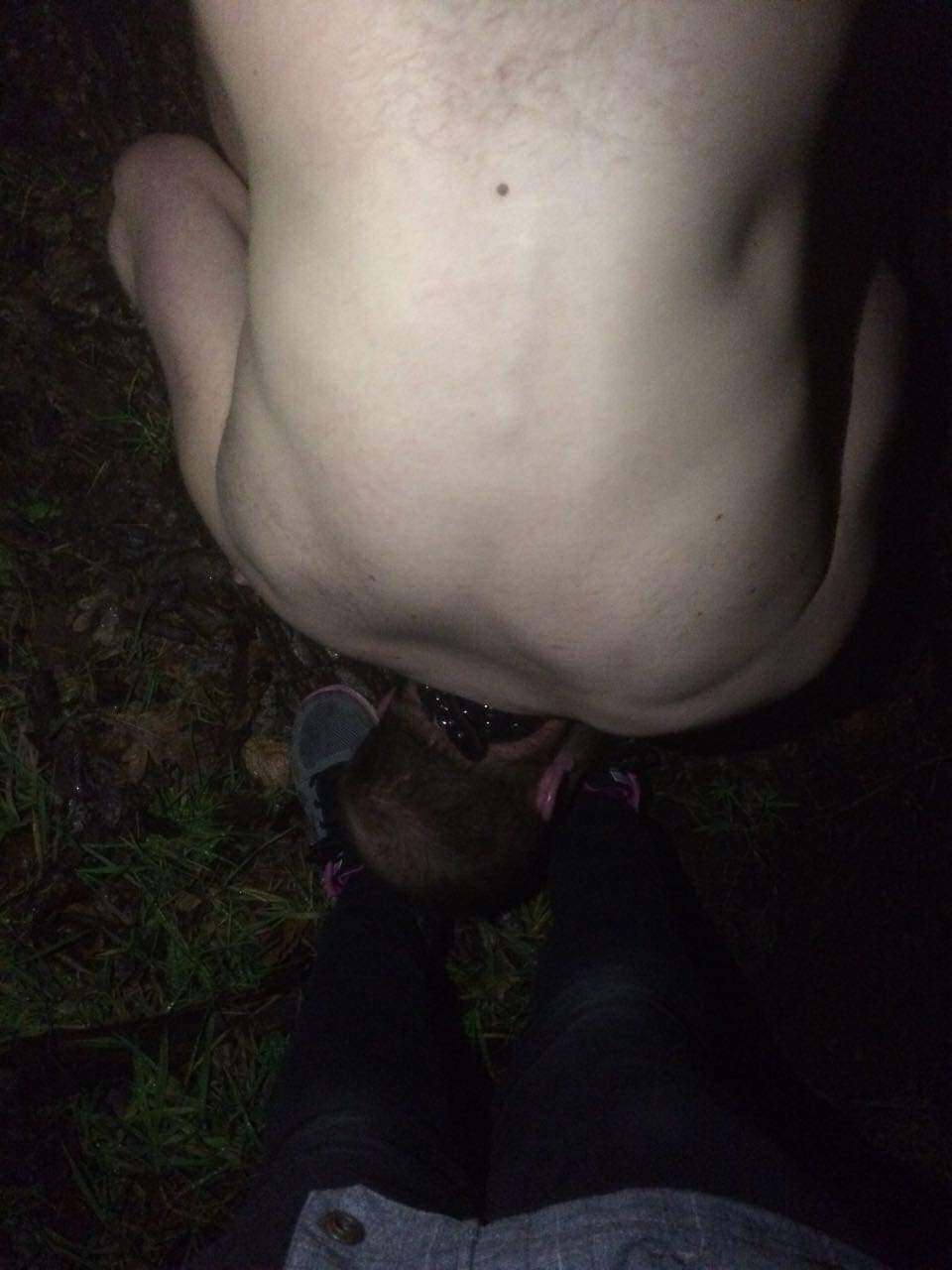Dog bitch public humiliation