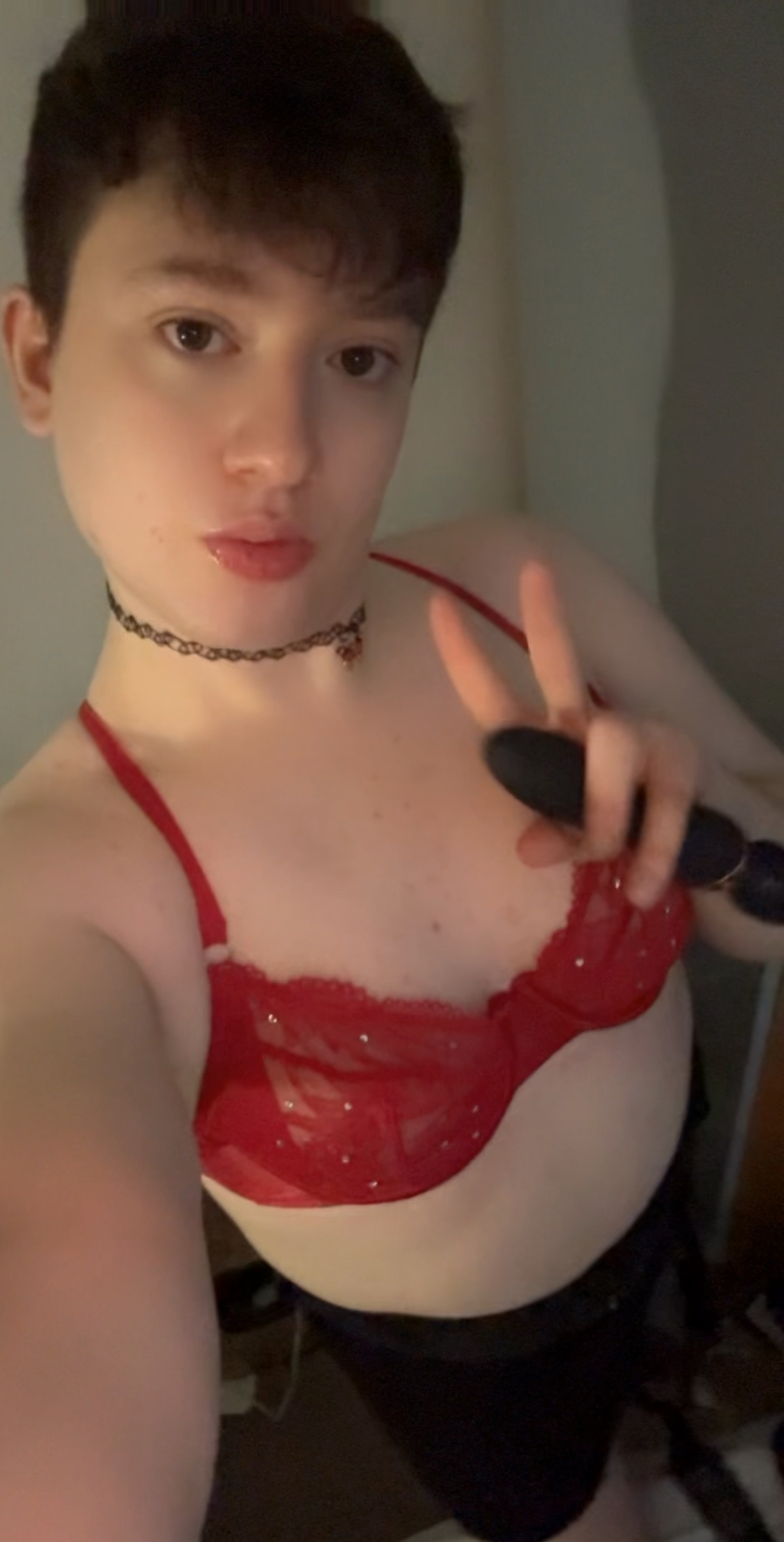 Cute lingerie sissy femboy