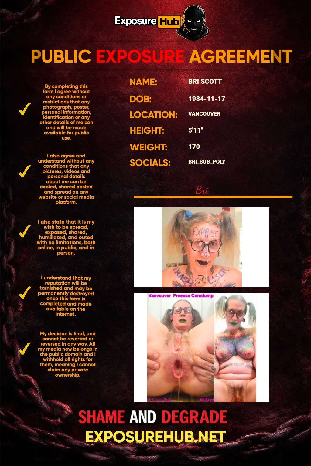 Permanent public fuckmeat