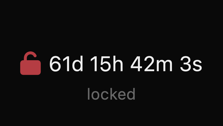 CAN I GET MY GALLERY LOCKED FOR A YEAR?