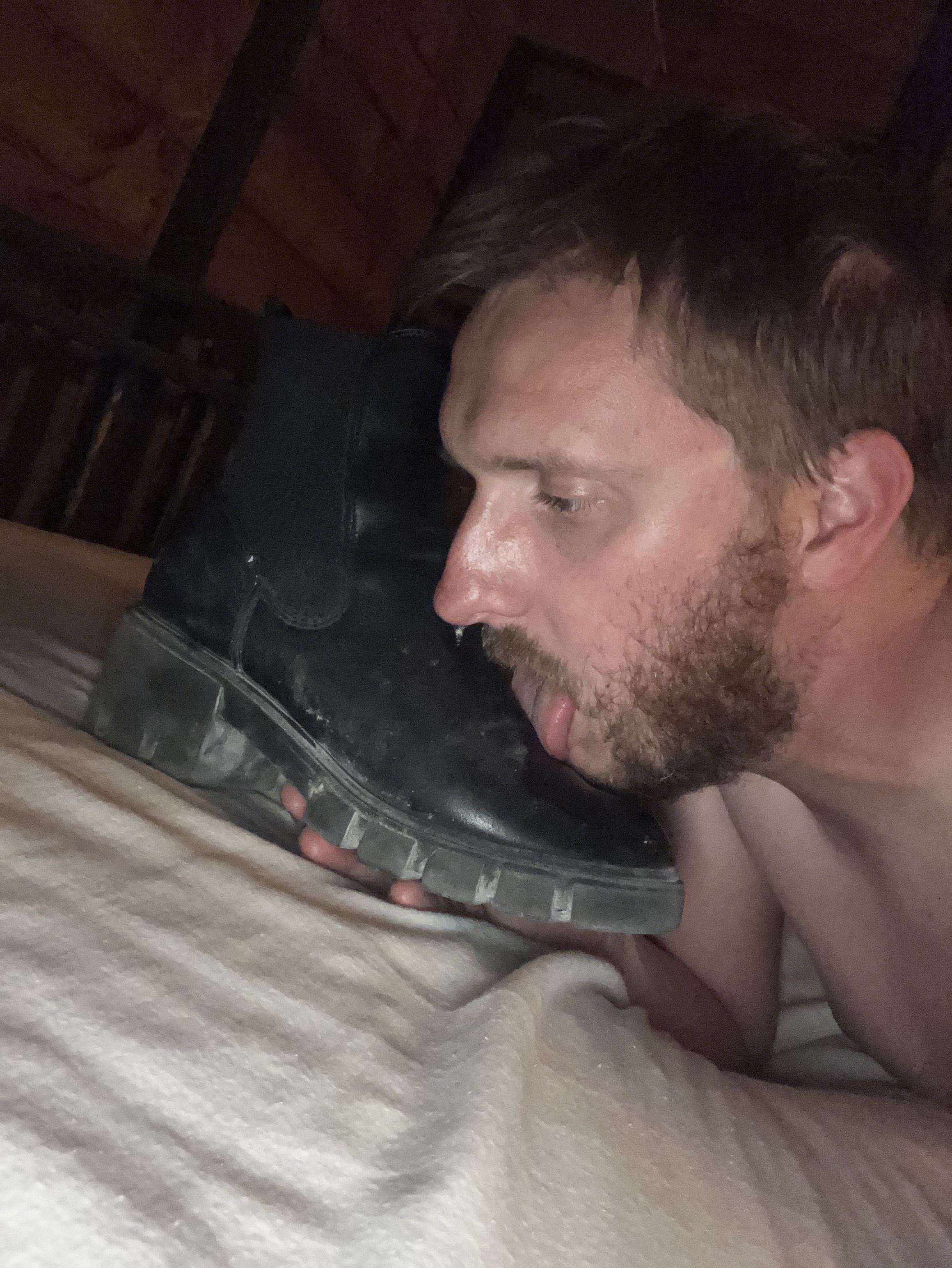 Cleaning my wife’s boot