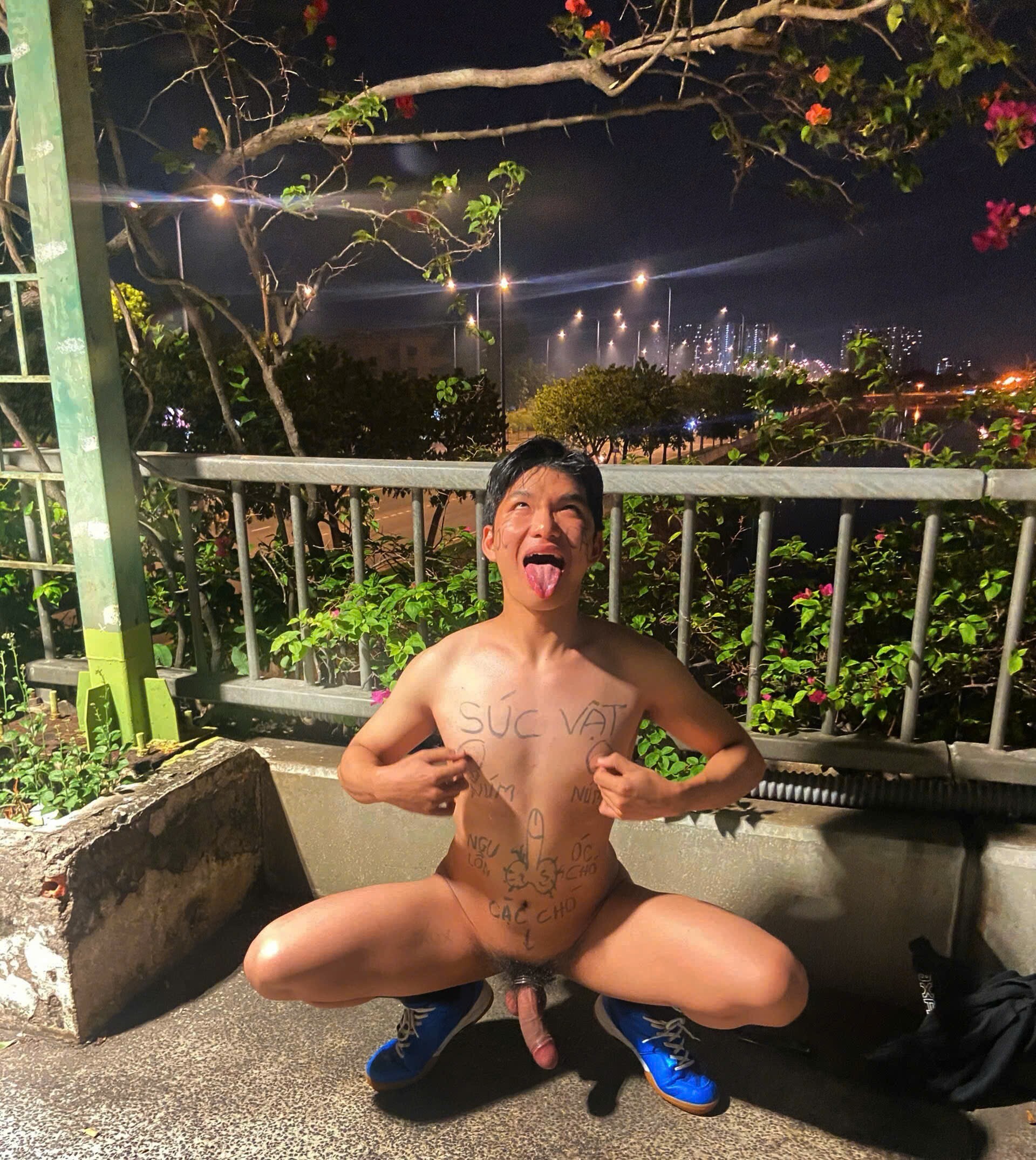 Idiot Viet slut outdoor