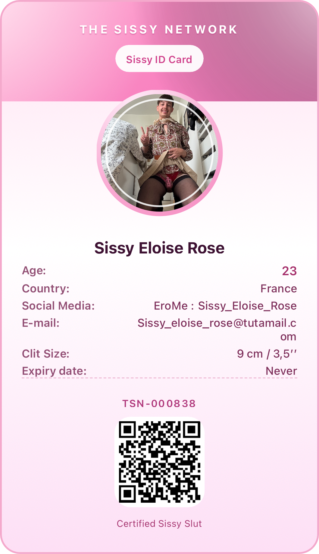Sissy Eloise Rose ID card