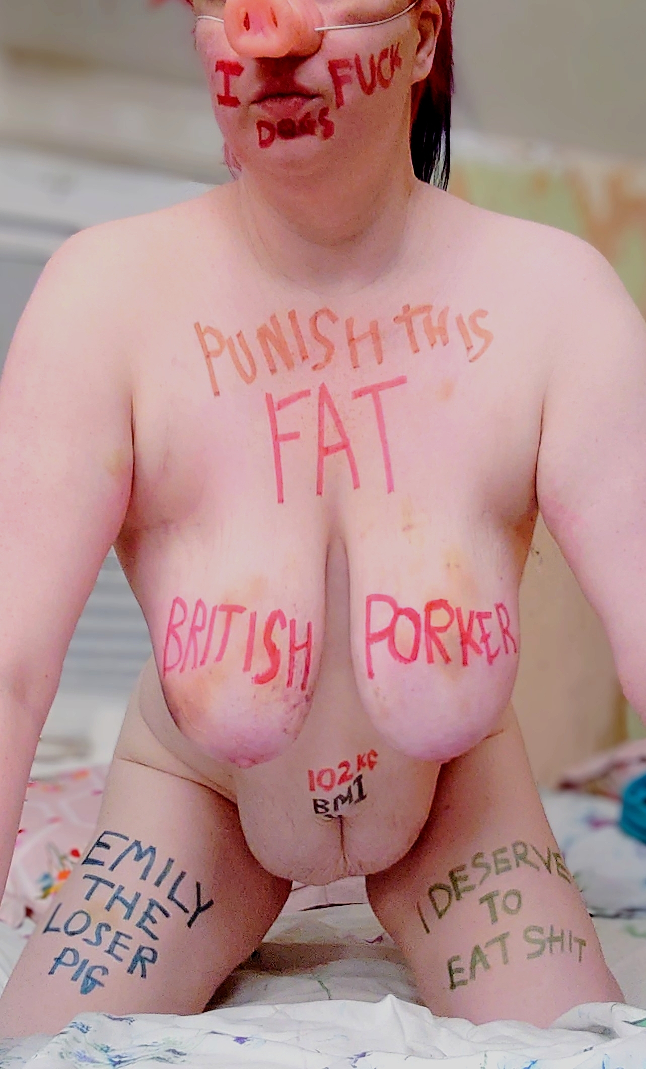 Thoroughly humiliated British pig. Punish me!