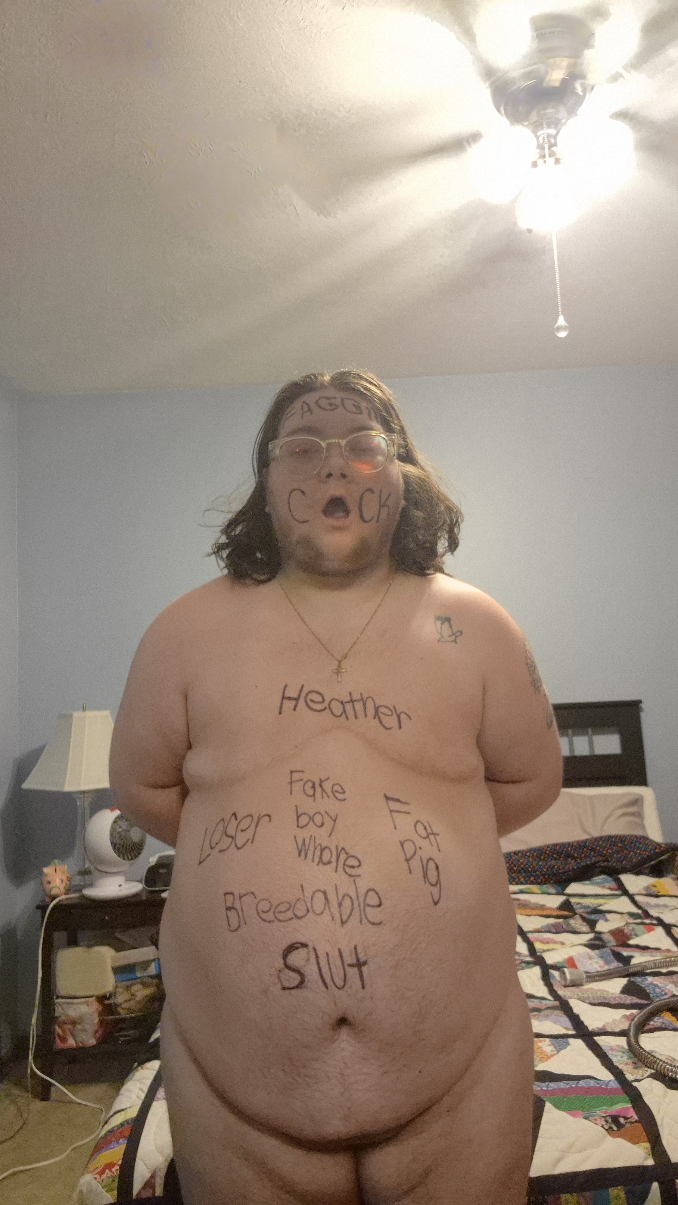 Humiliating bodywriting