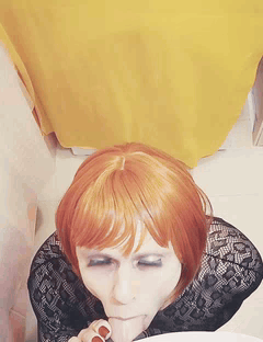 19 cm down this slut's throat!
