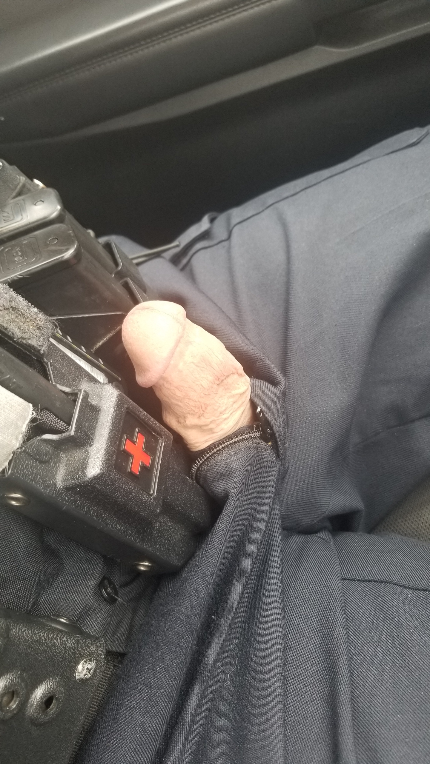Cop hard at work