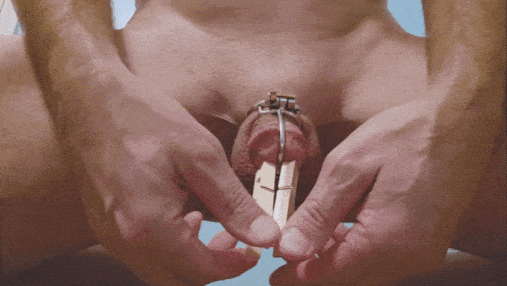 Pulling Clips Off My Cock