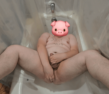 Piggy Cums w/ New Dildo