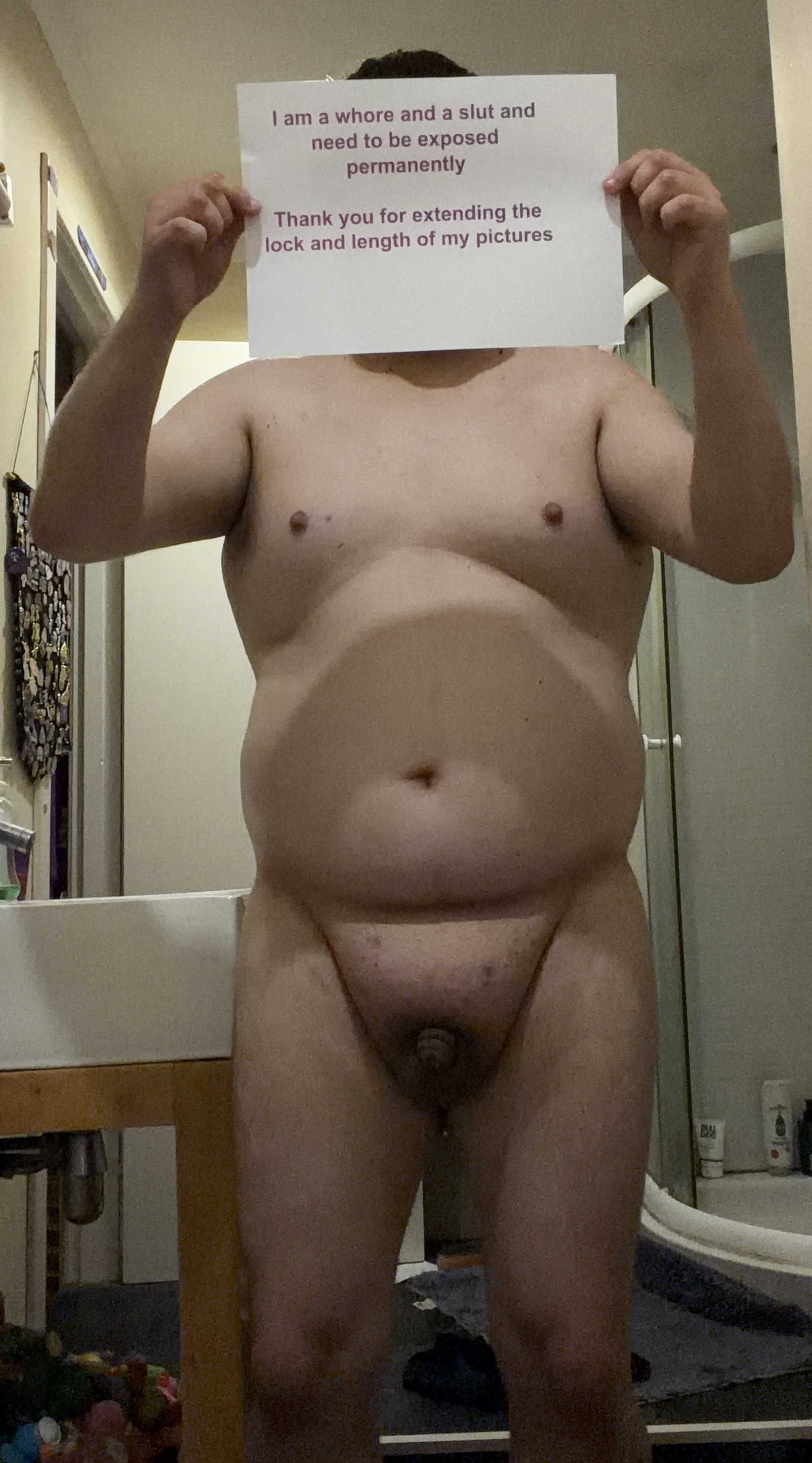 Slave holding up a sign for all to read