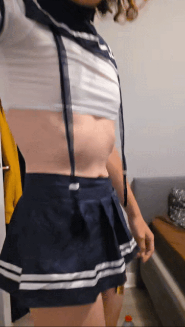 Sissy schoolgirl gif