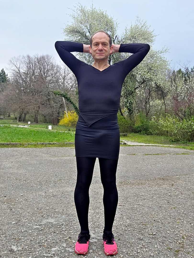 Outside exercising Sissy