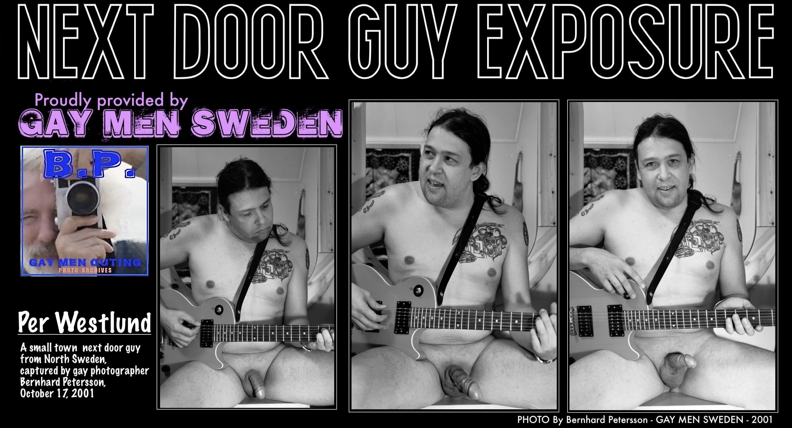 Nude guitar player