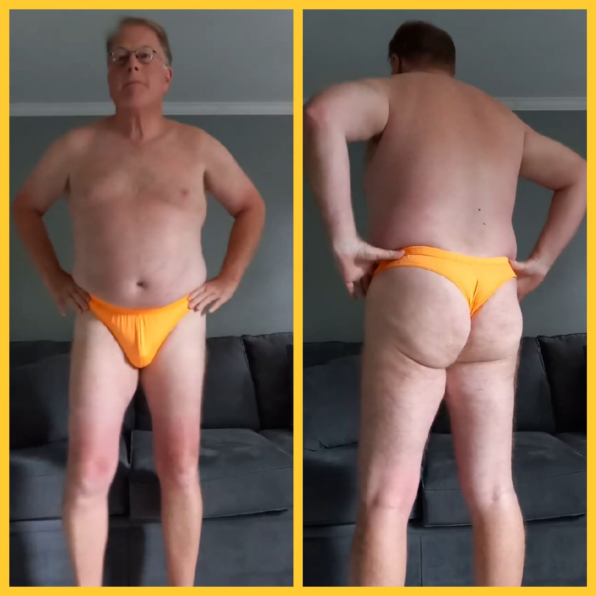 My Orange Thong swim suit