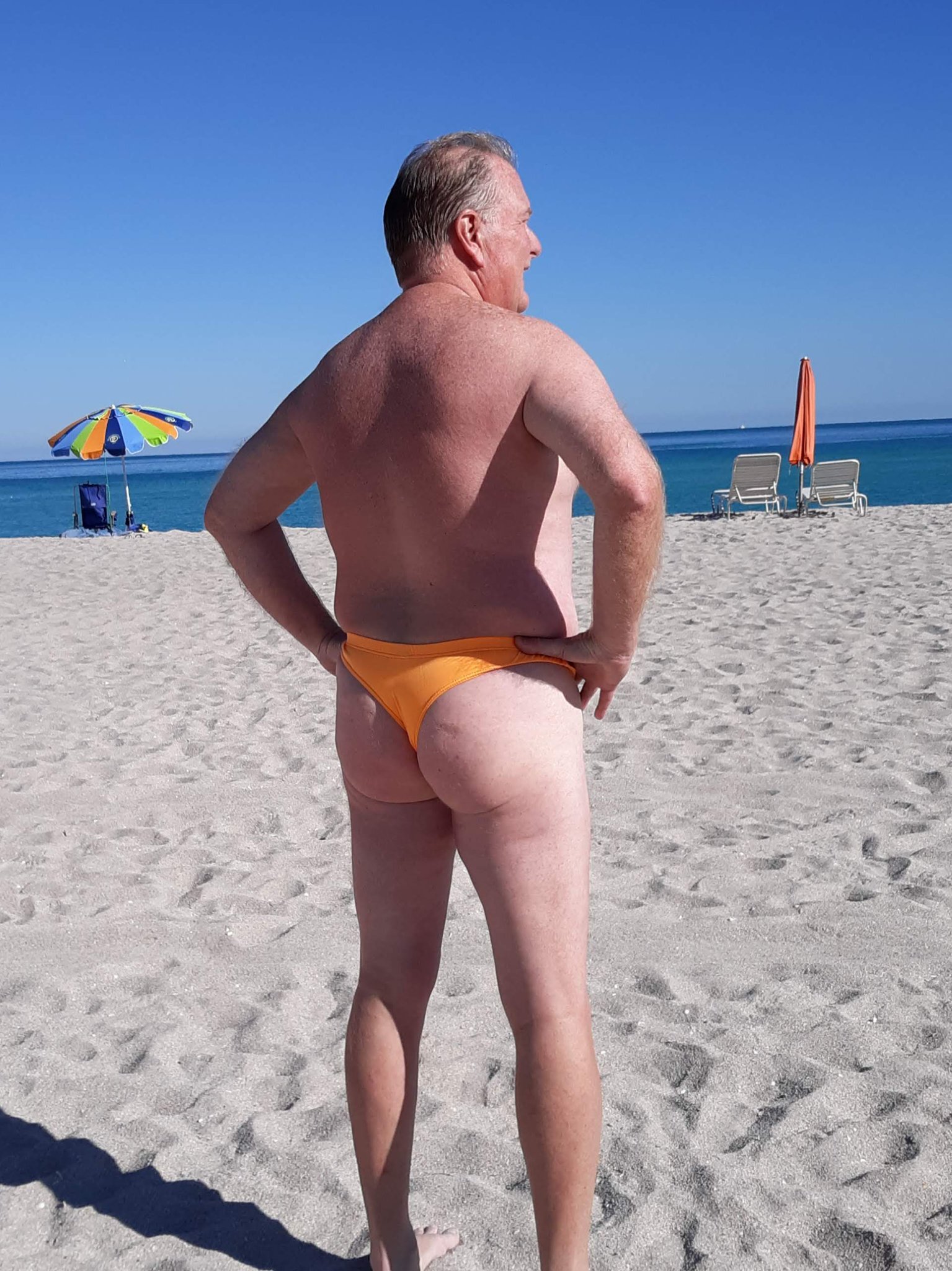 On the Beach in My Orange Thong