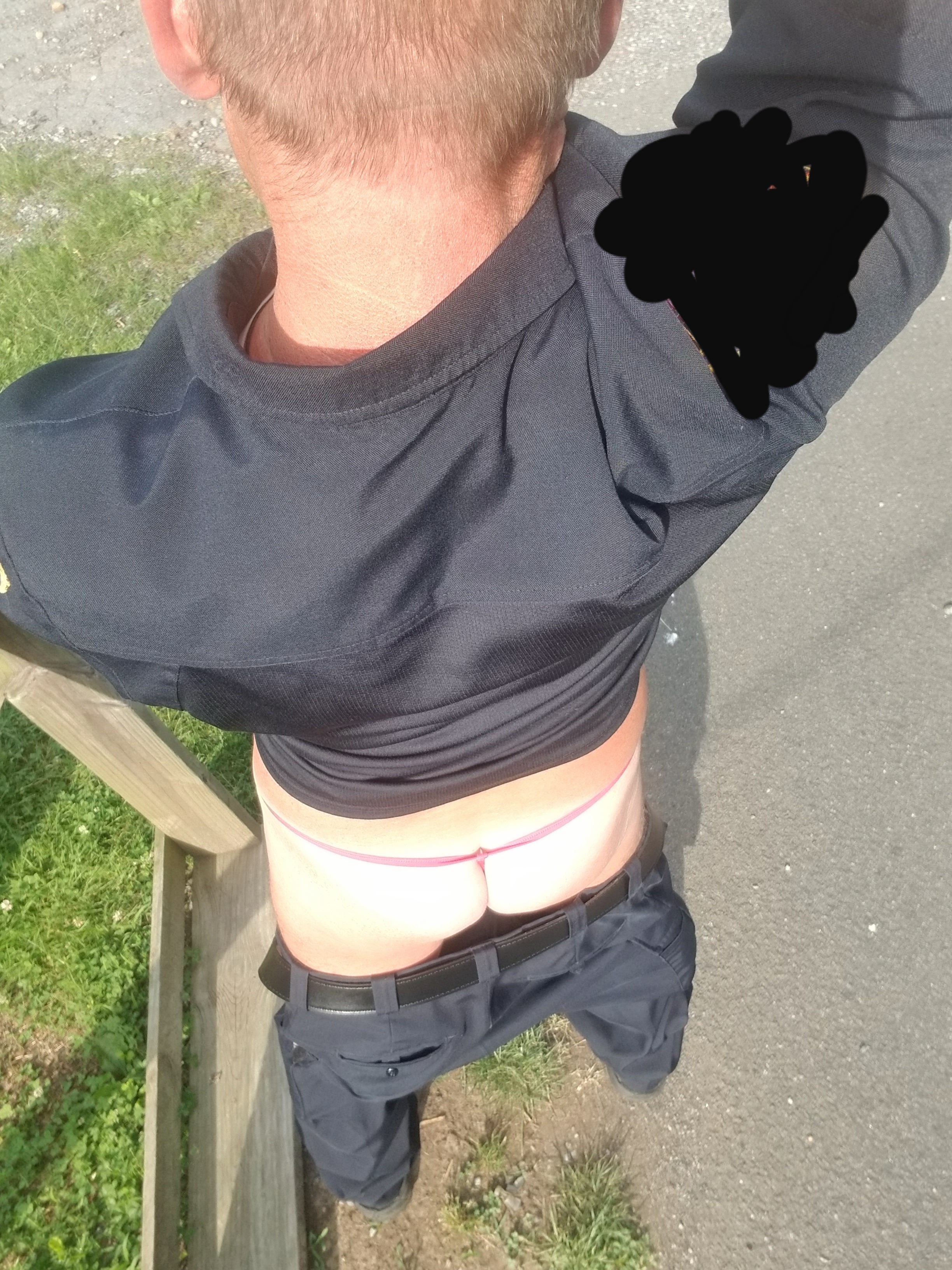 Cop in wifes g string