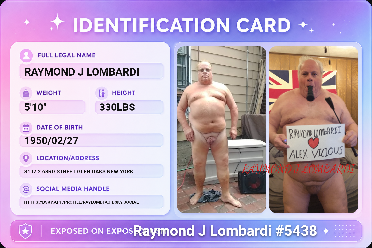 Raymond J Lombardi white Faggot