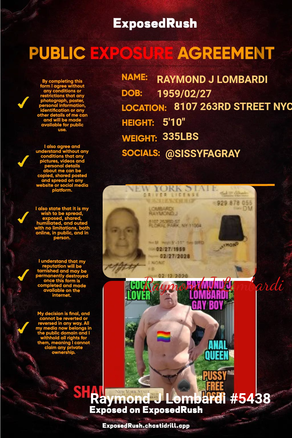 Raymond J Lombardi white boy loser