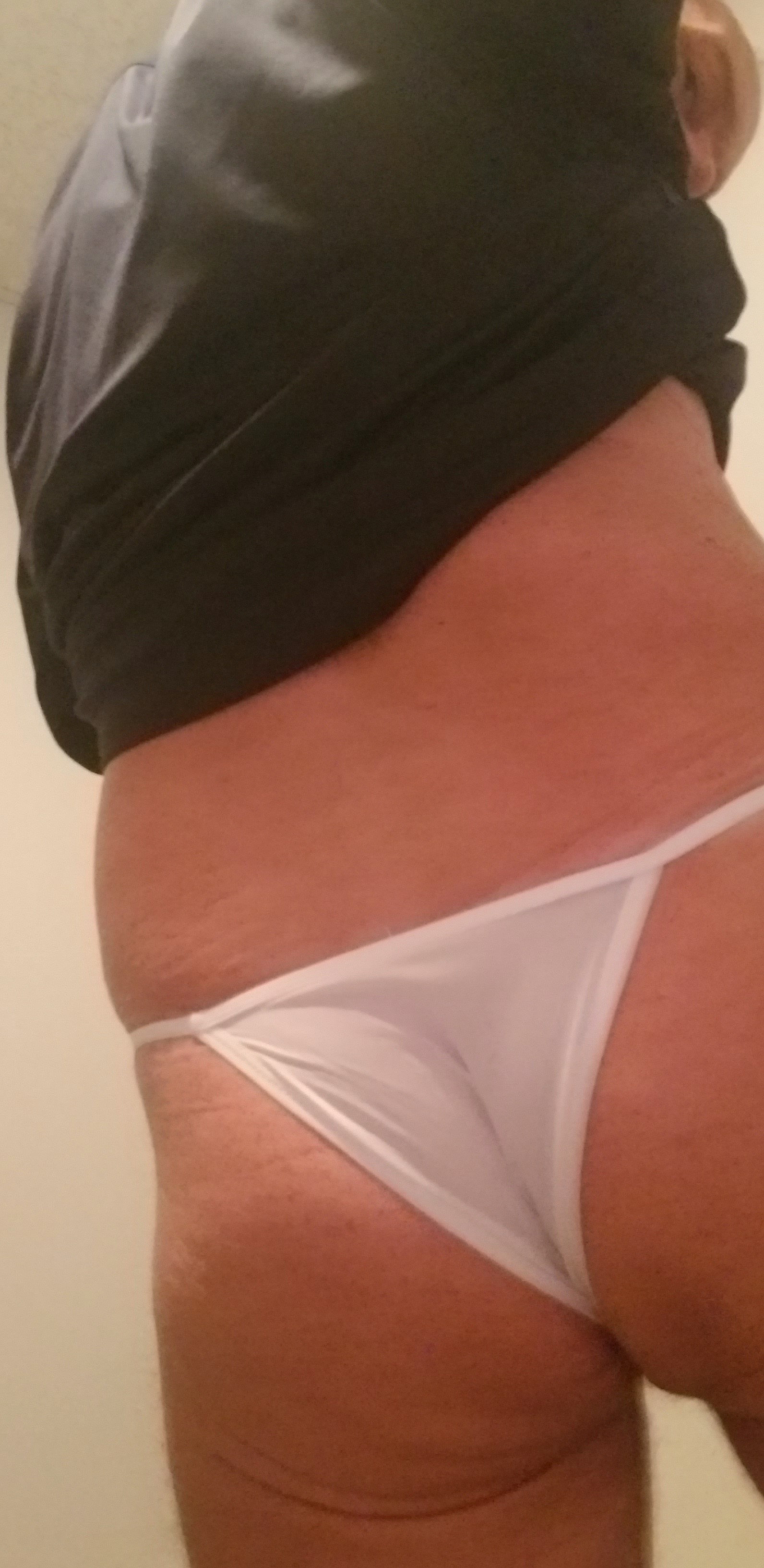 Cop in panties at work