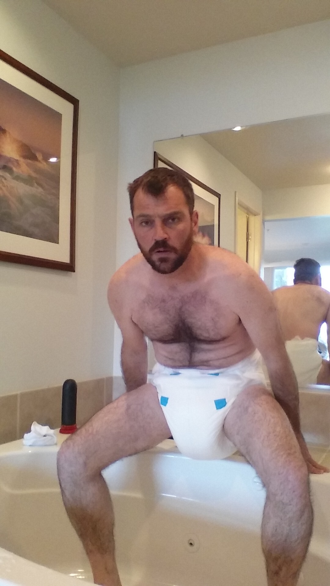 Diaper Fag Dildo Squat