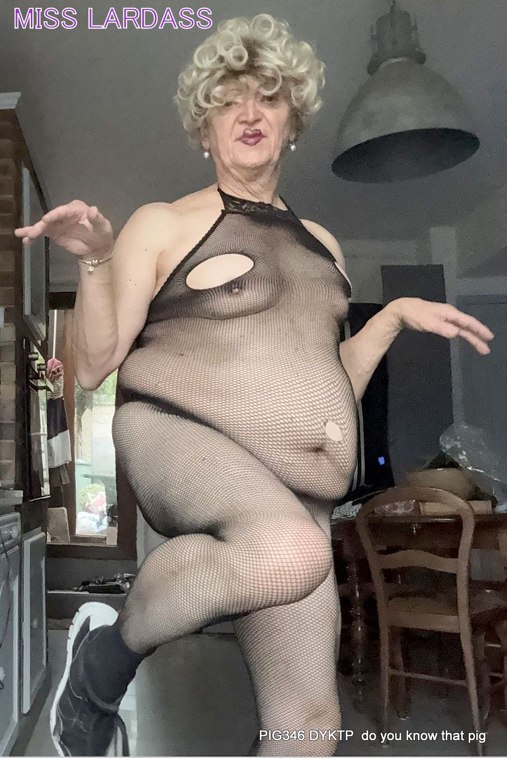 PI#346DYKTP  HOMO PIG IN FISHNET