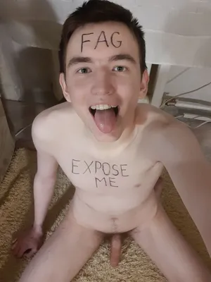 Exposed twink fag