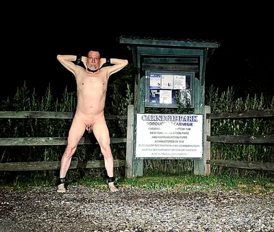Risky public nudity